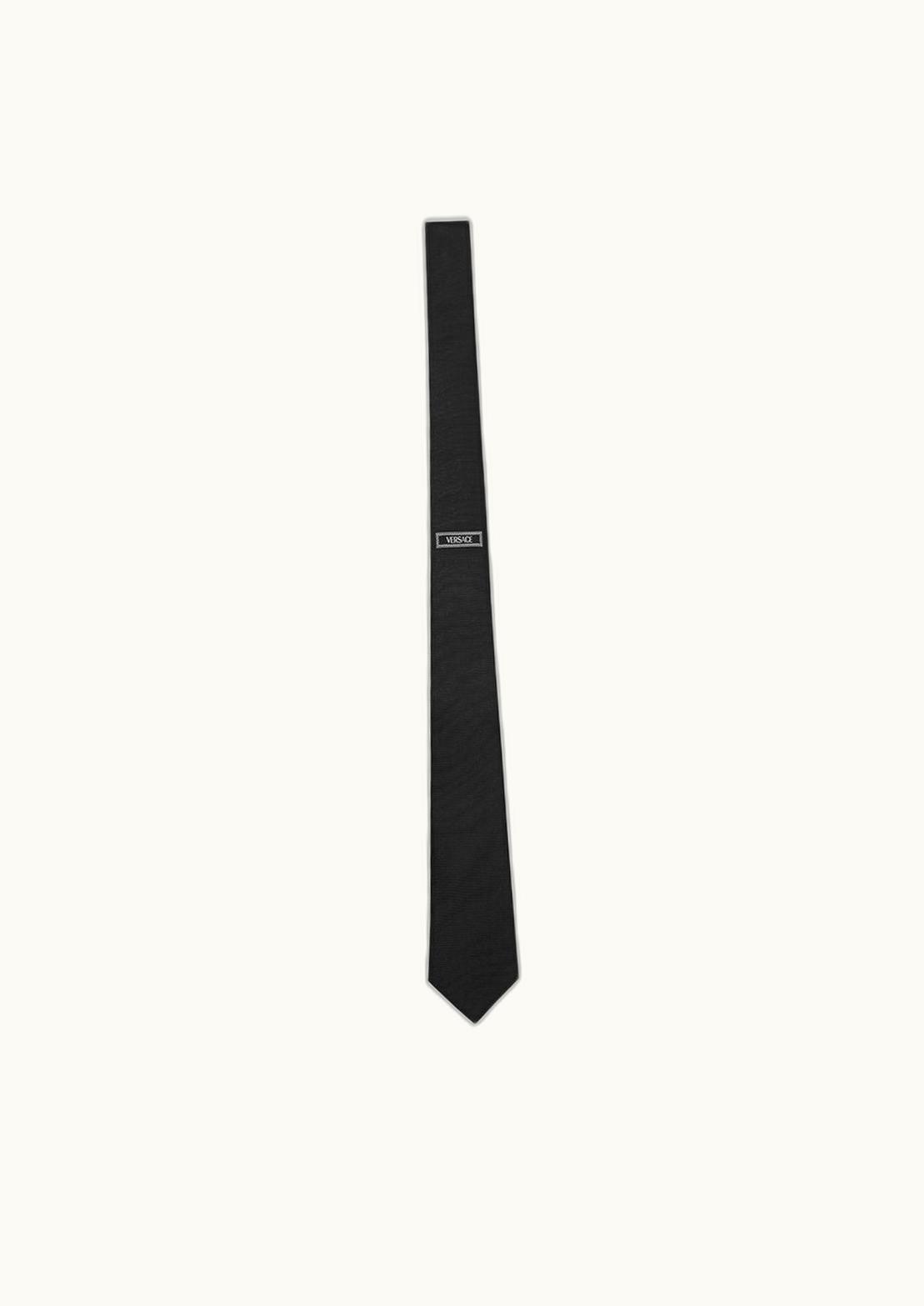 Versace Versace '90s Vintage Logo Silk Tie Black