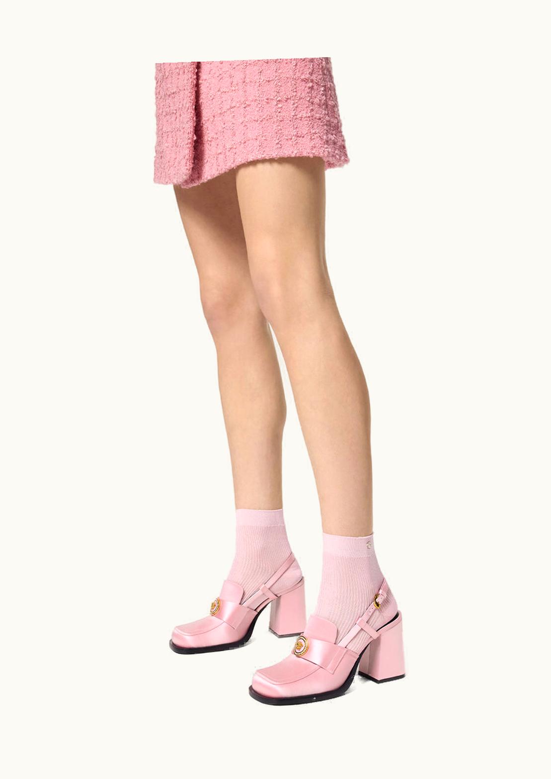 Versace Versace Alia Satin Slingback Loafer Pumps Pink