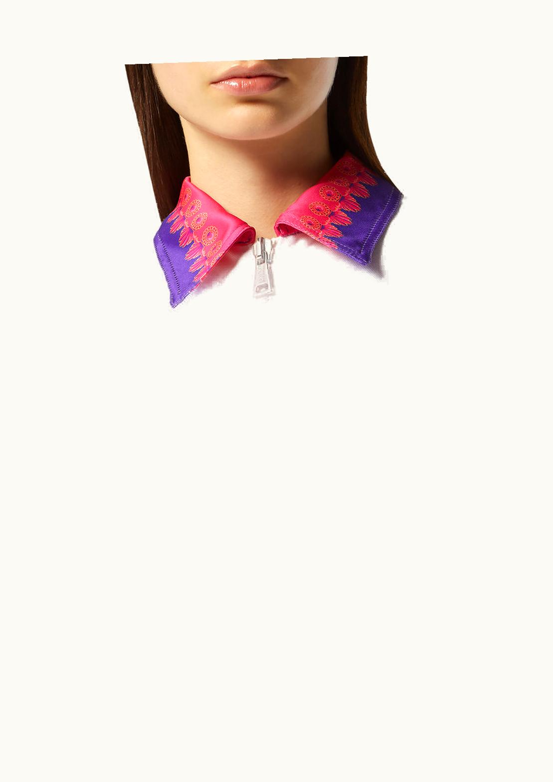 Versace Versace Animalier Blouson Denim Jacket Green, Pink