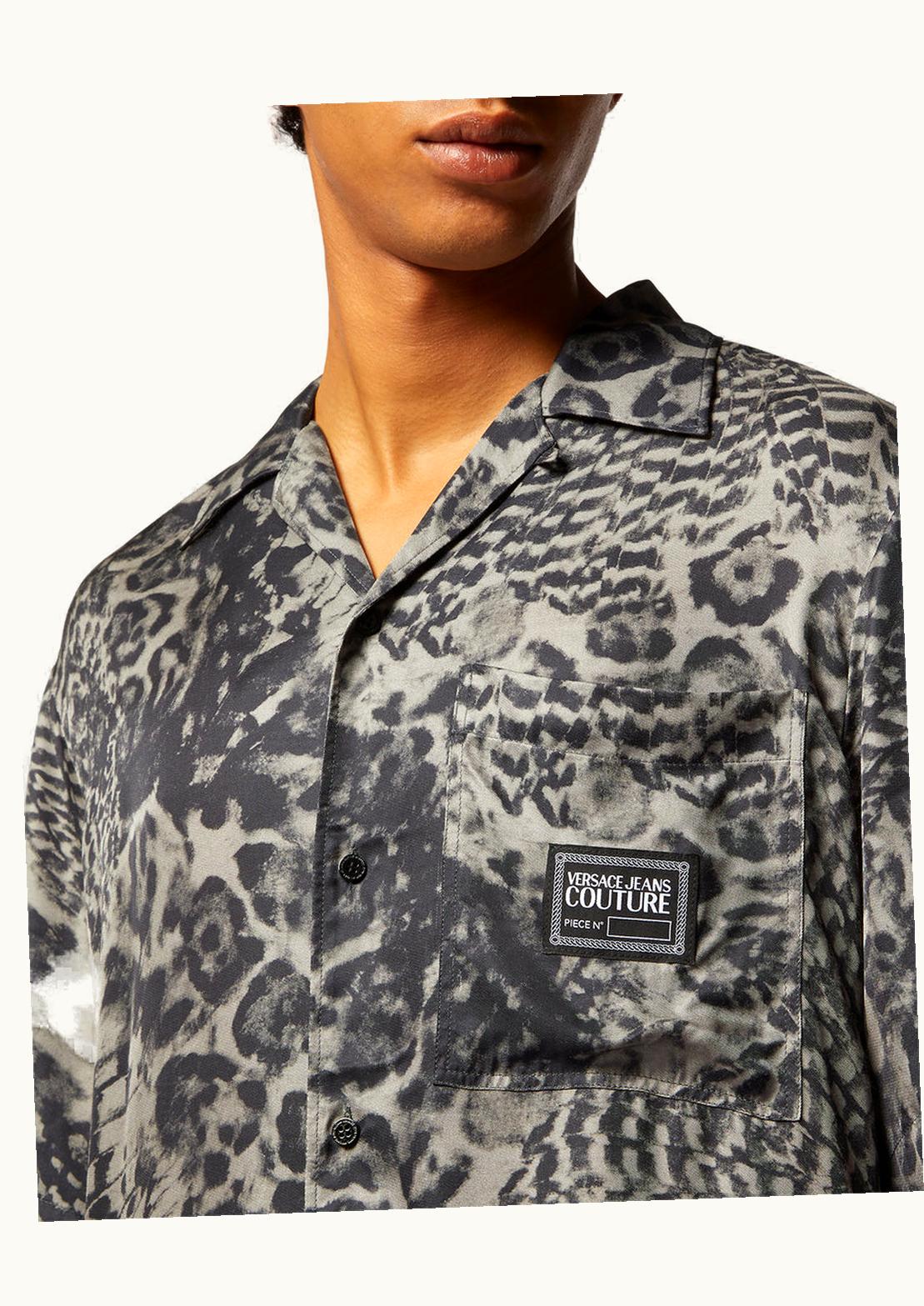 Versace Versace Animalier Shirt Lightweight Twill Black