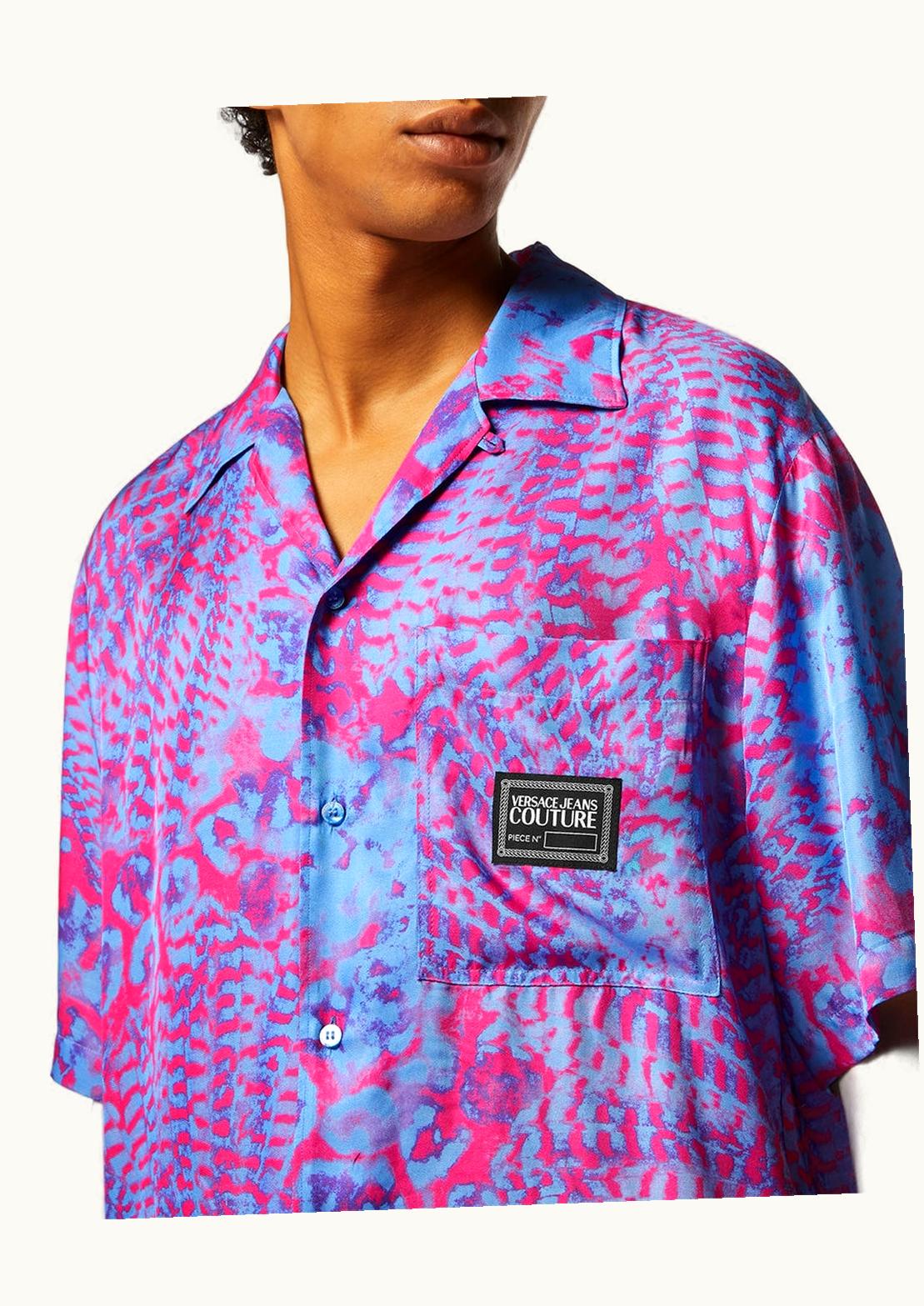 Versace Versace Animalier Shirt Blue, Print