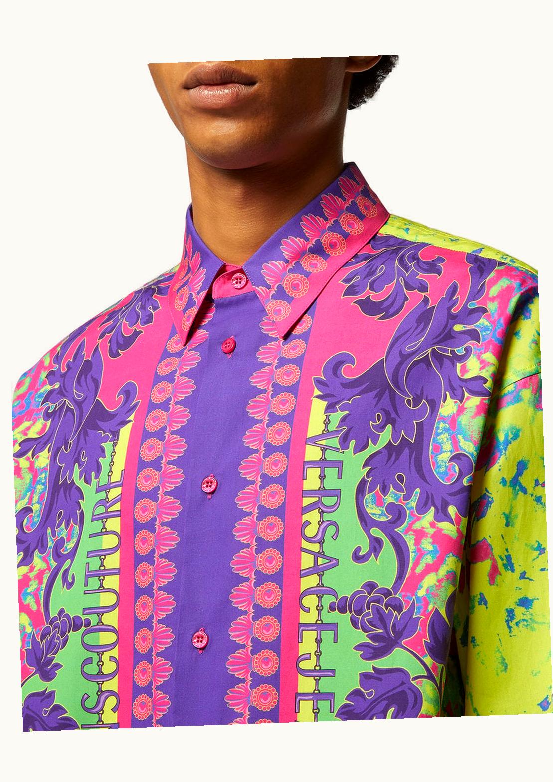 Versace Versace Animalier Shirt Green, Pink