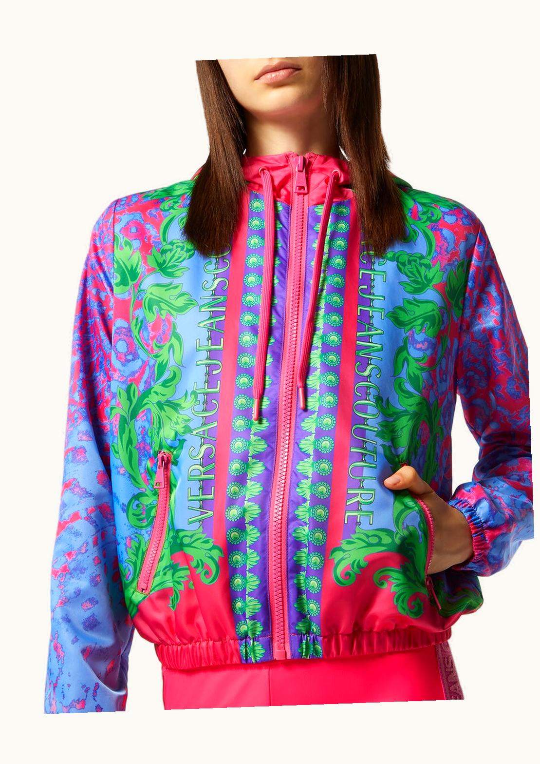 Versace Versace Animalier Windbreaker Jacket Pink