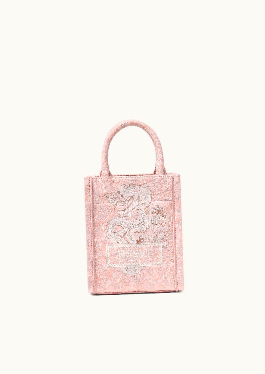Versace Versace Athena Year Of The Dragon Mini Tote Bag Pink, Print