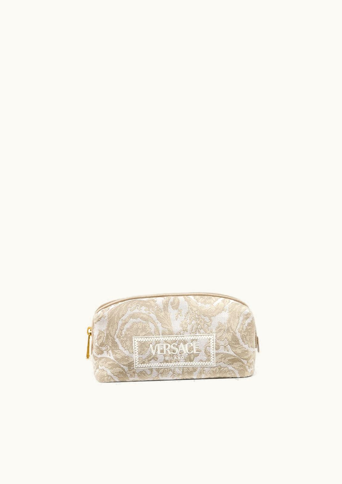 Versace Versace Barocco Jacquard Vanity Pouch Beige, Print