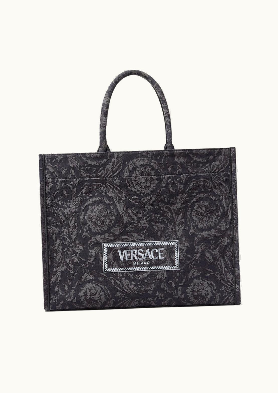 Versace Versace Barocco Athena Large Tote Bag Black, Print