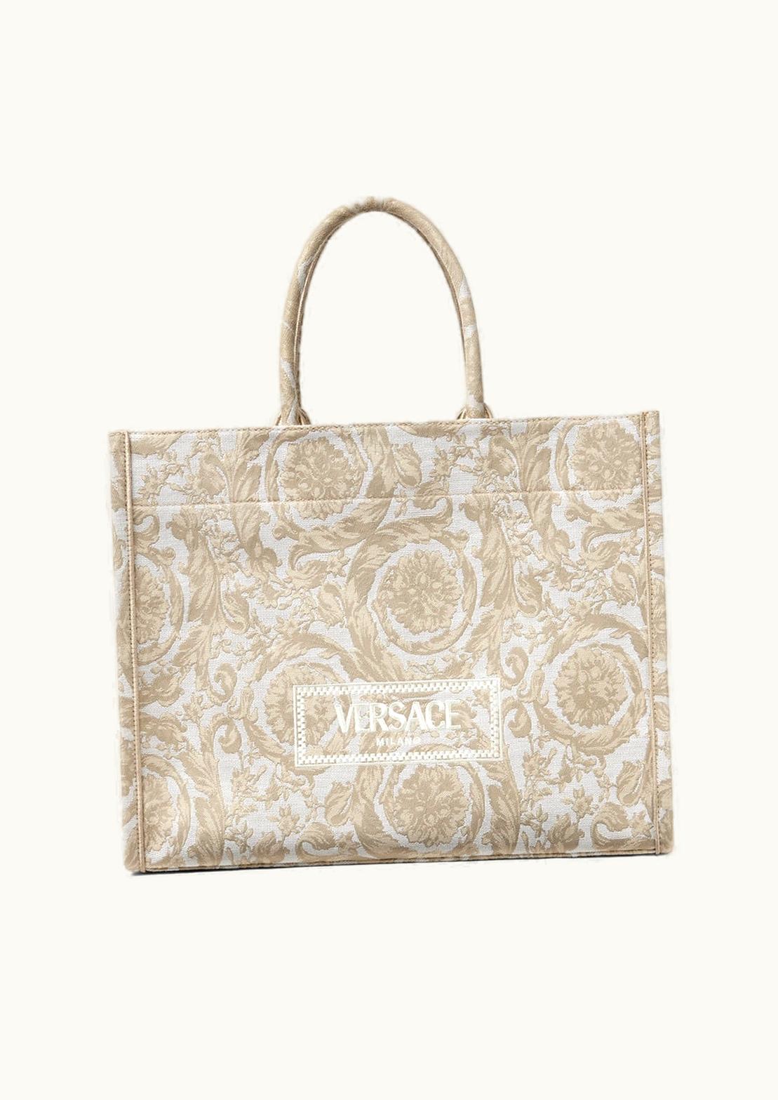 Versace Versace Barocco Athena Large Tote Bag Beige, Print