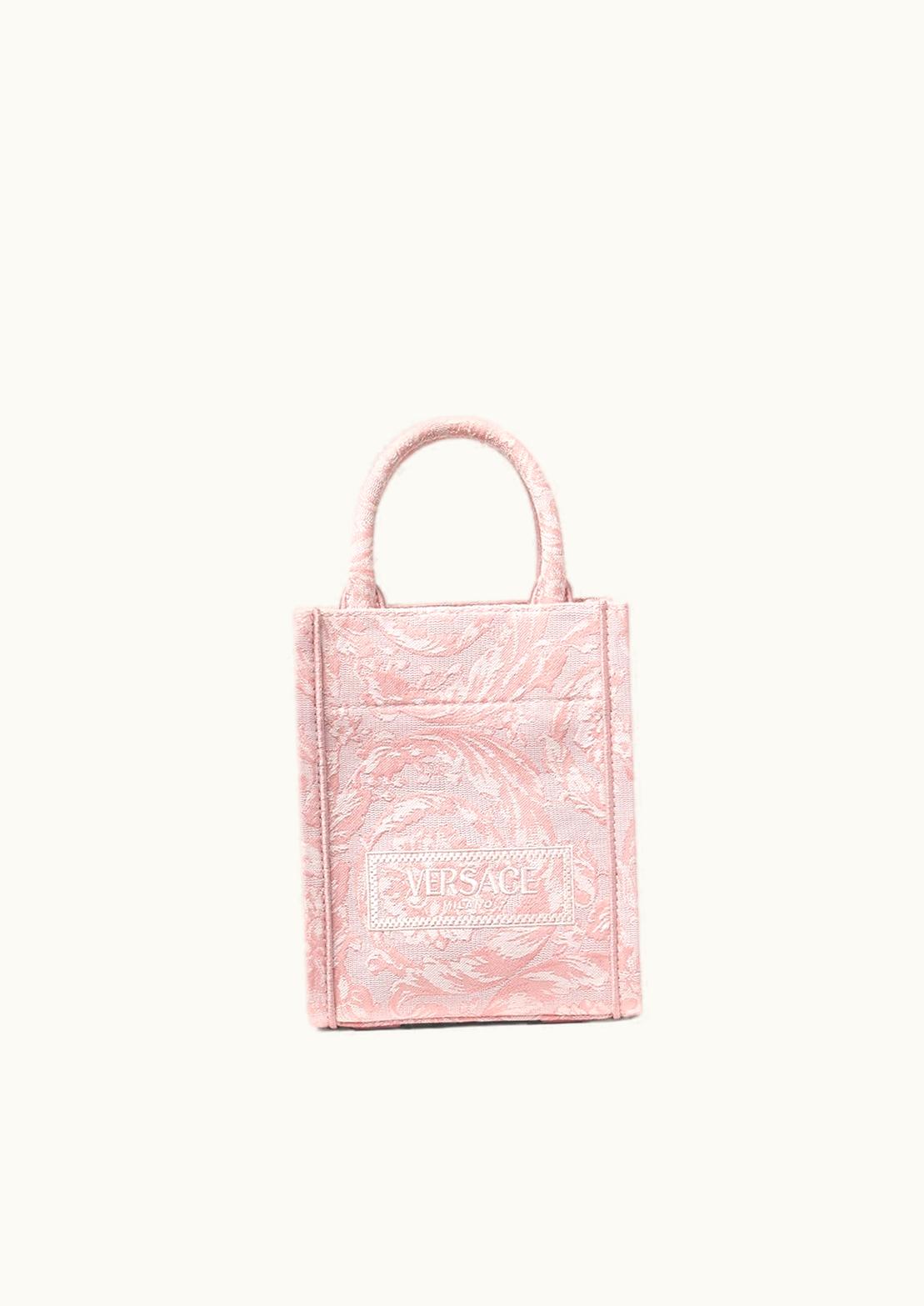 Versace Versace Barocco Athena Mini Tote Bag Pink, Print