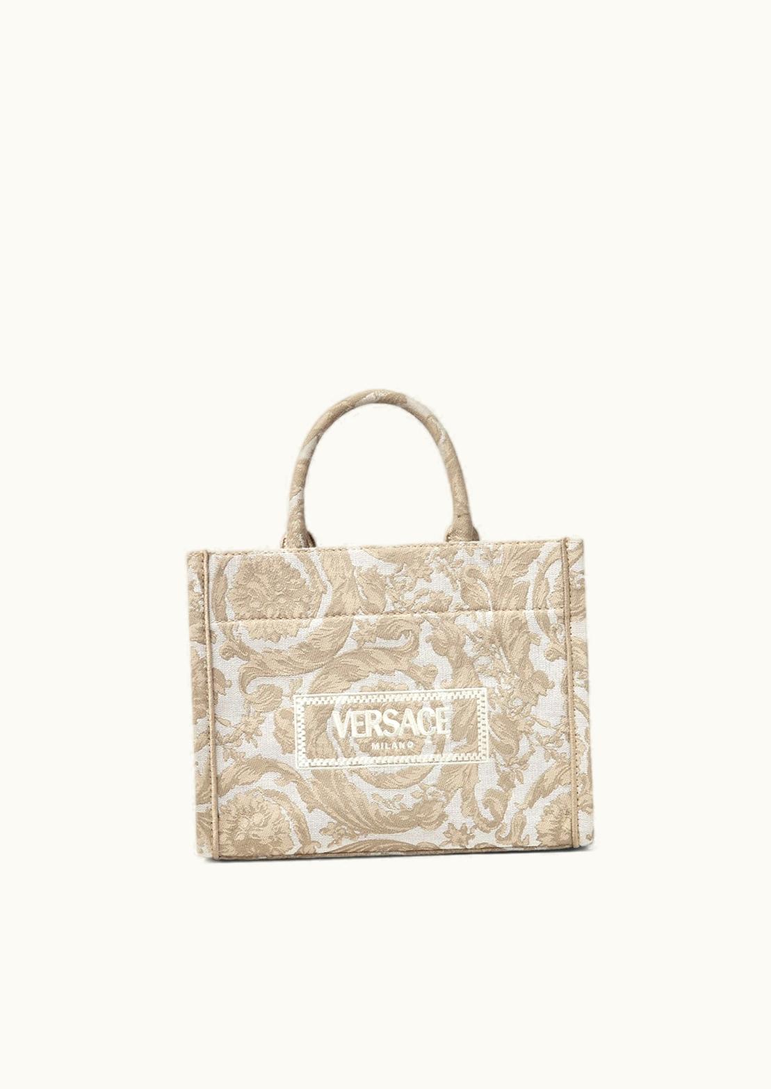 Versace Versace Barocco Athena Small Tote Bag Beige, Print