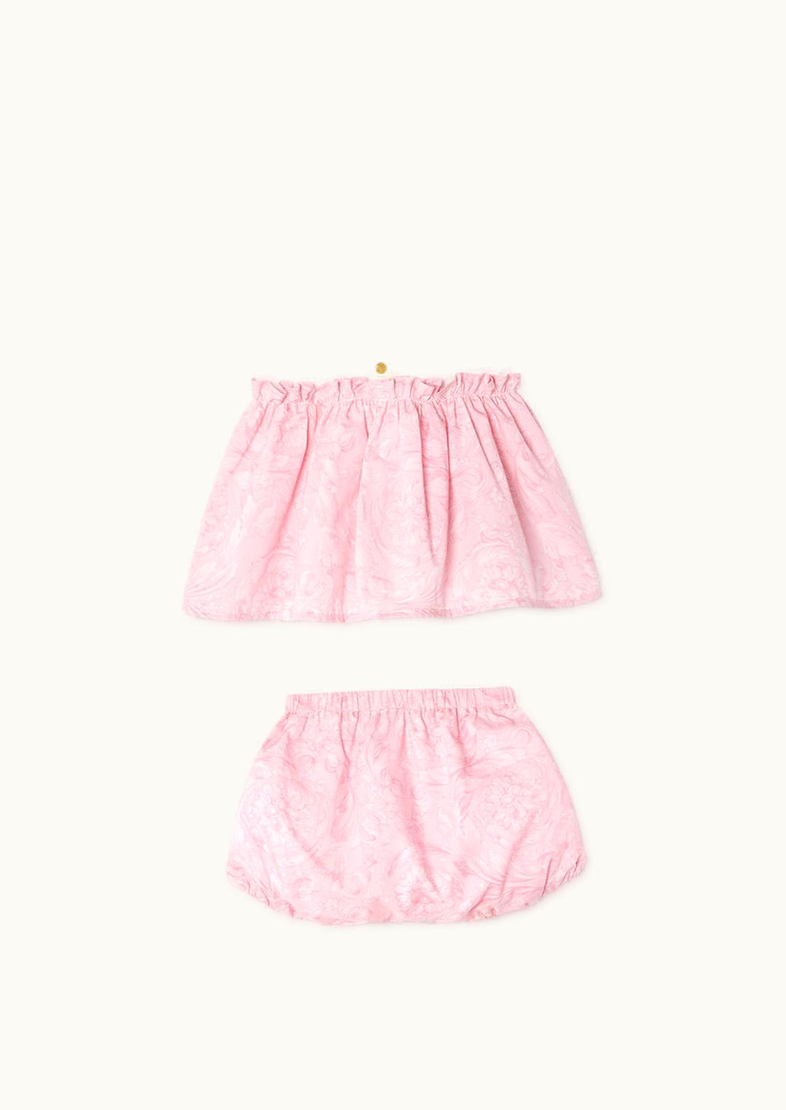 Versace Versace Barocco Baby Dress Set Pink, Print