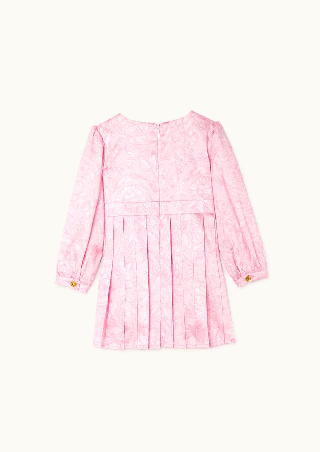 Versace Versace Barocco Baby Pleated Dress Pink, Print