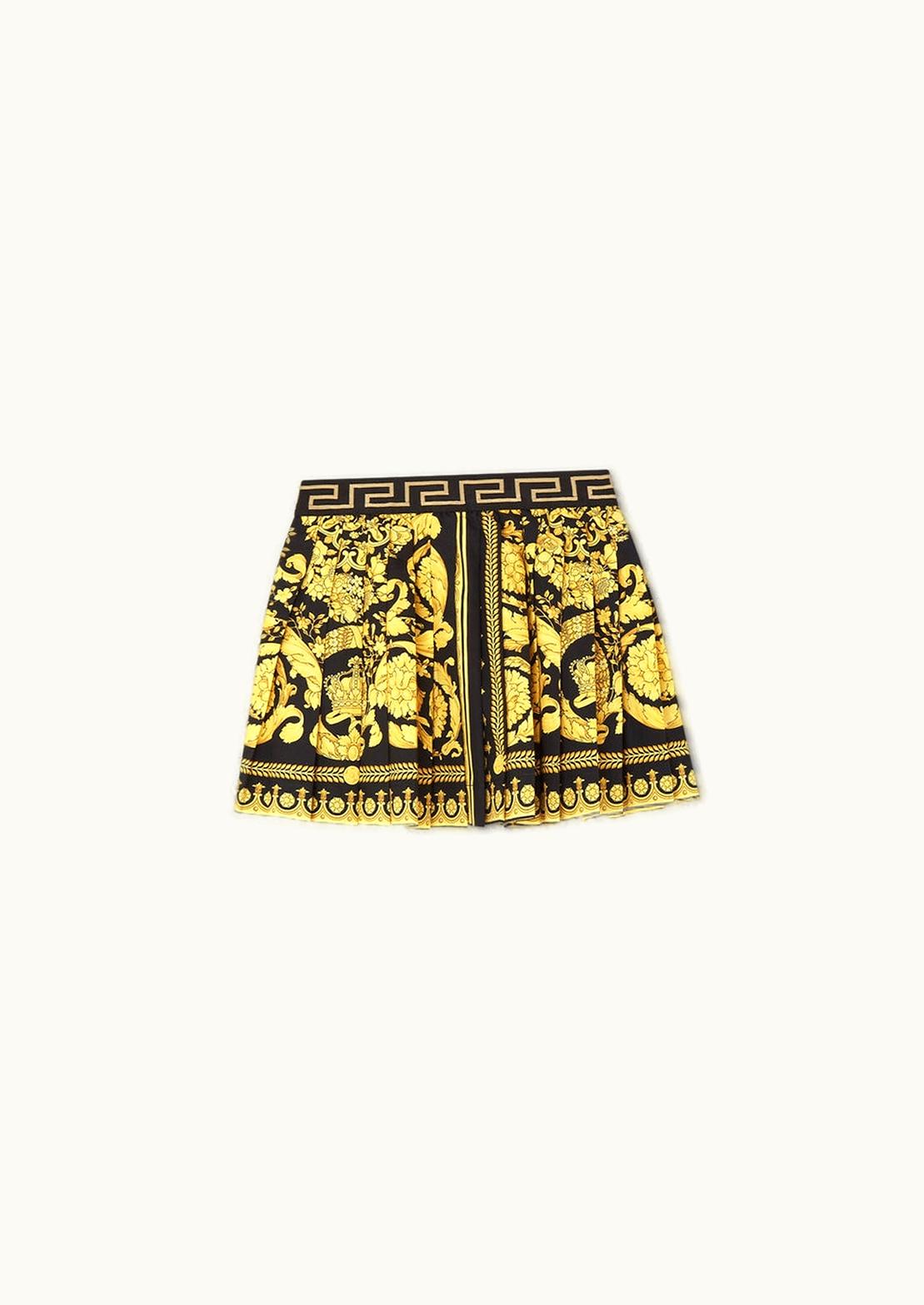 Versace Versace Barocco Baby Pleated Skirt Black, Print