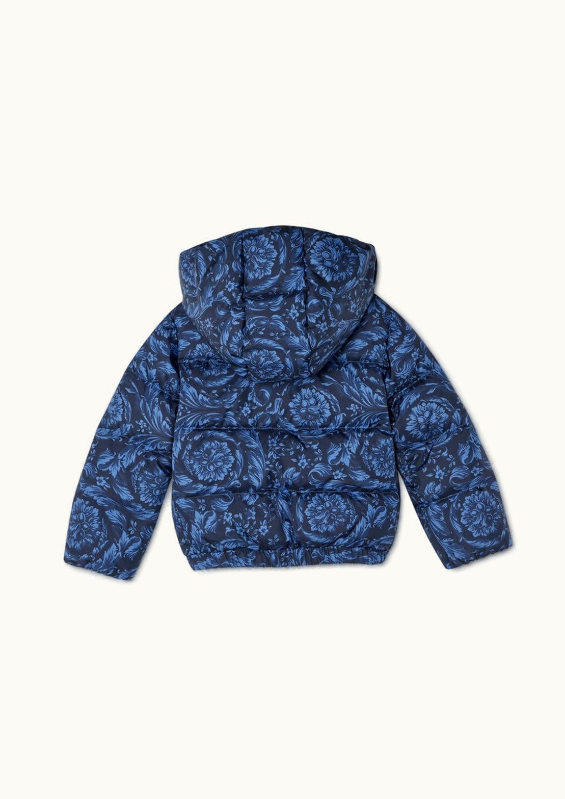 Versace Versace Barocco Baby Puffer Jacket Blue, Print