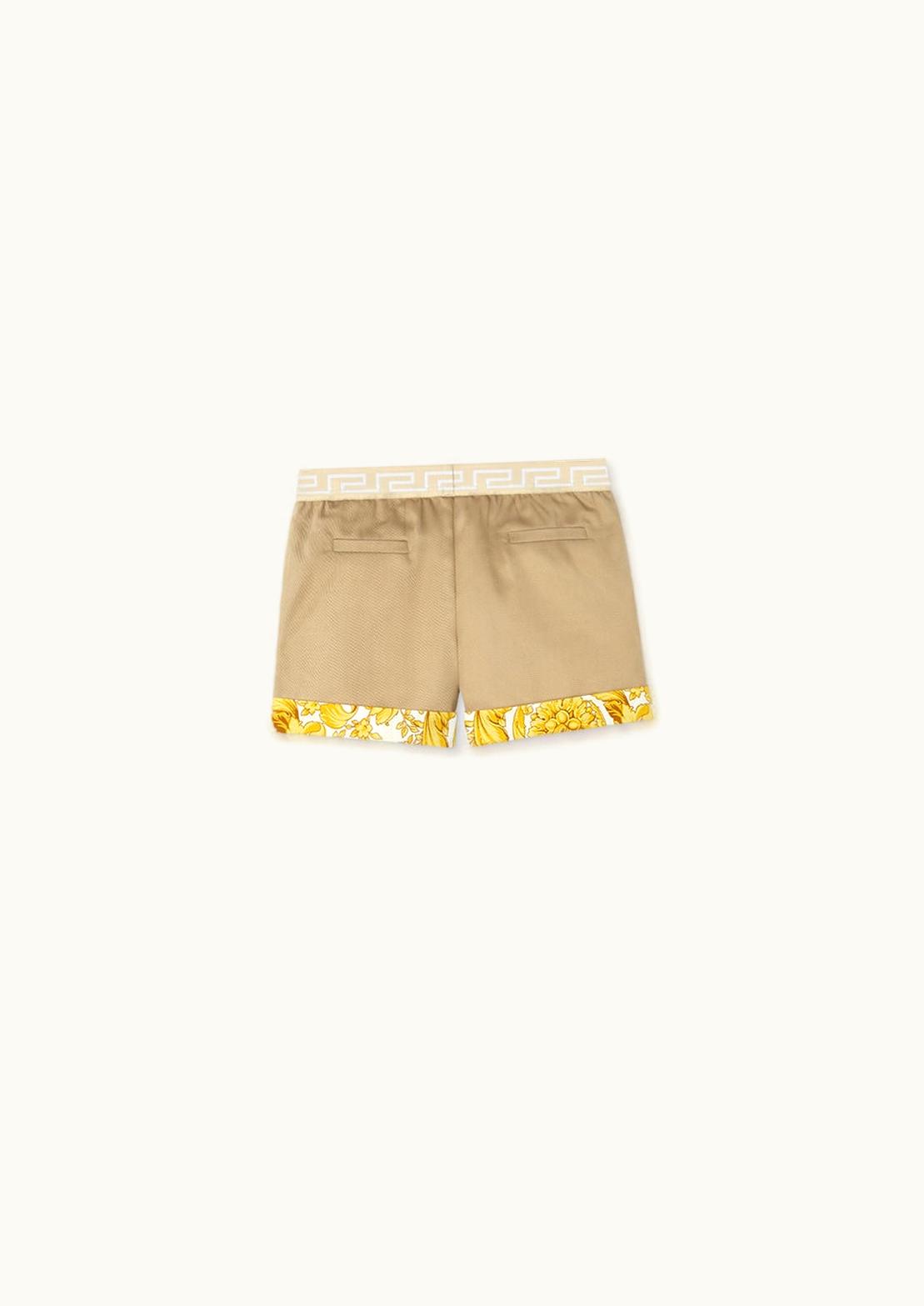 Versace Versace Barocco Baby Shorts Beige