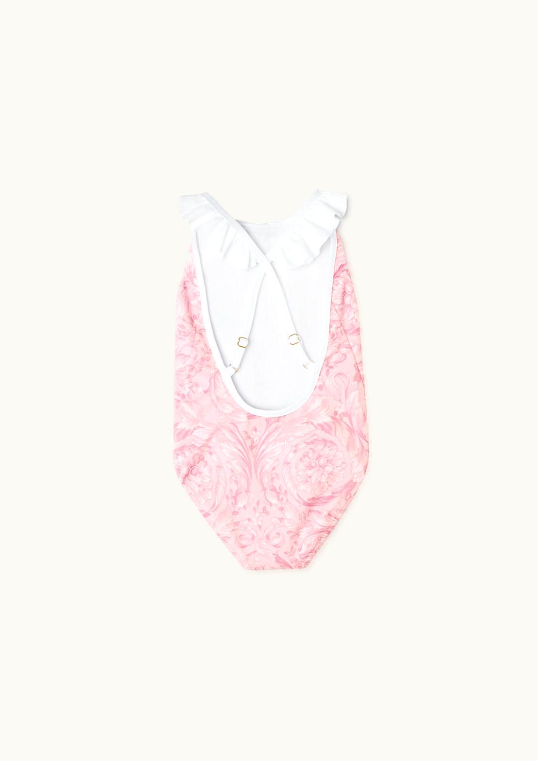 Versace Versace Barocco Baby Swimsuit Pink, Print