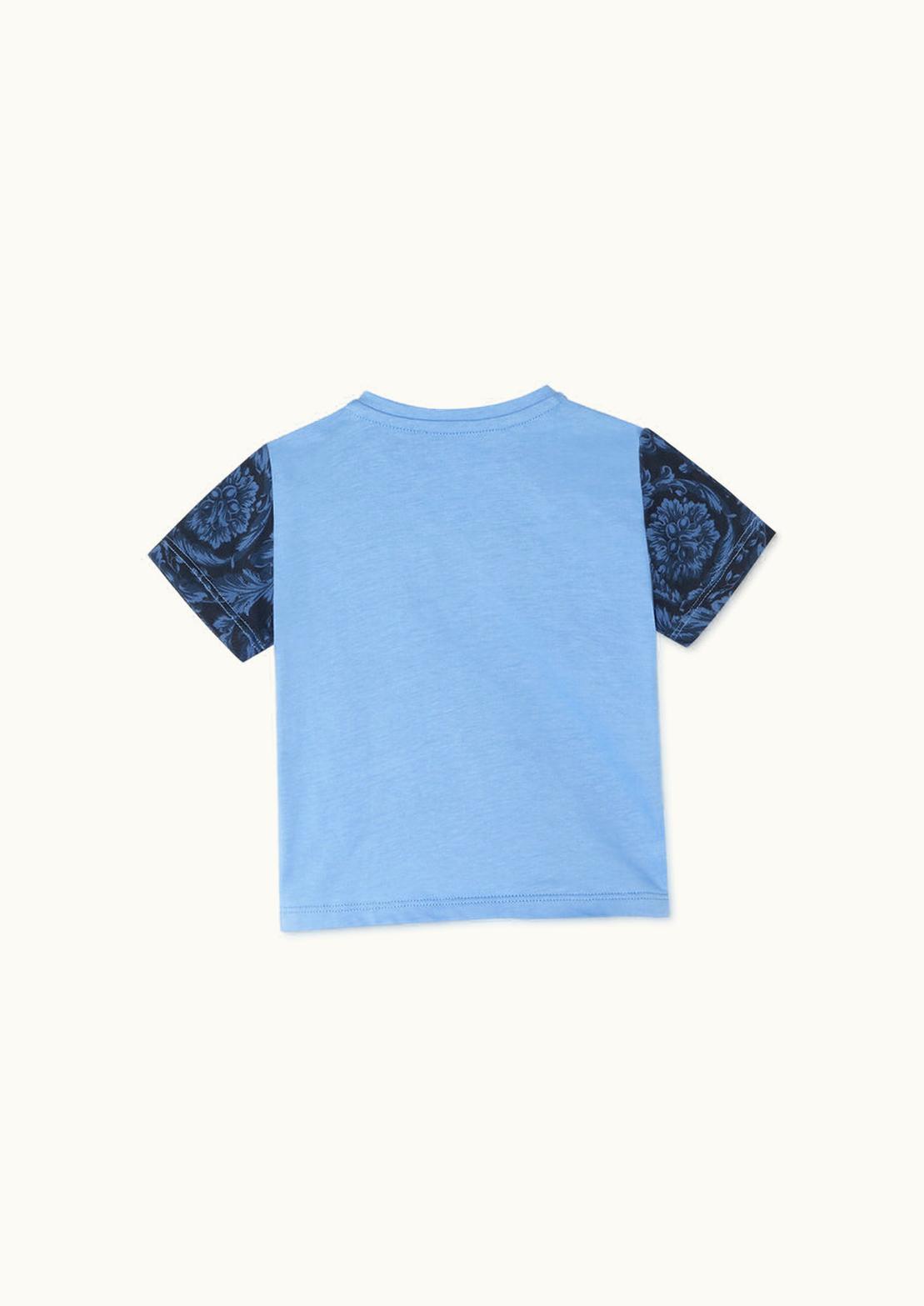 Versace Versace Barocco Baby T-Shirt Blue, Print
