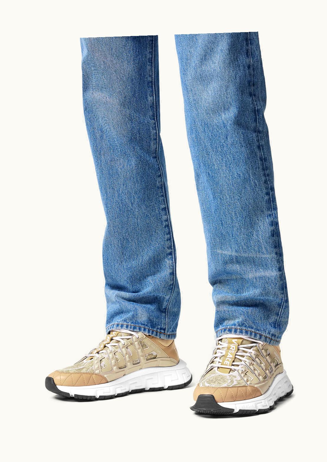 Versace Versace Barocco Jacquard Trigreca Trainers Beige