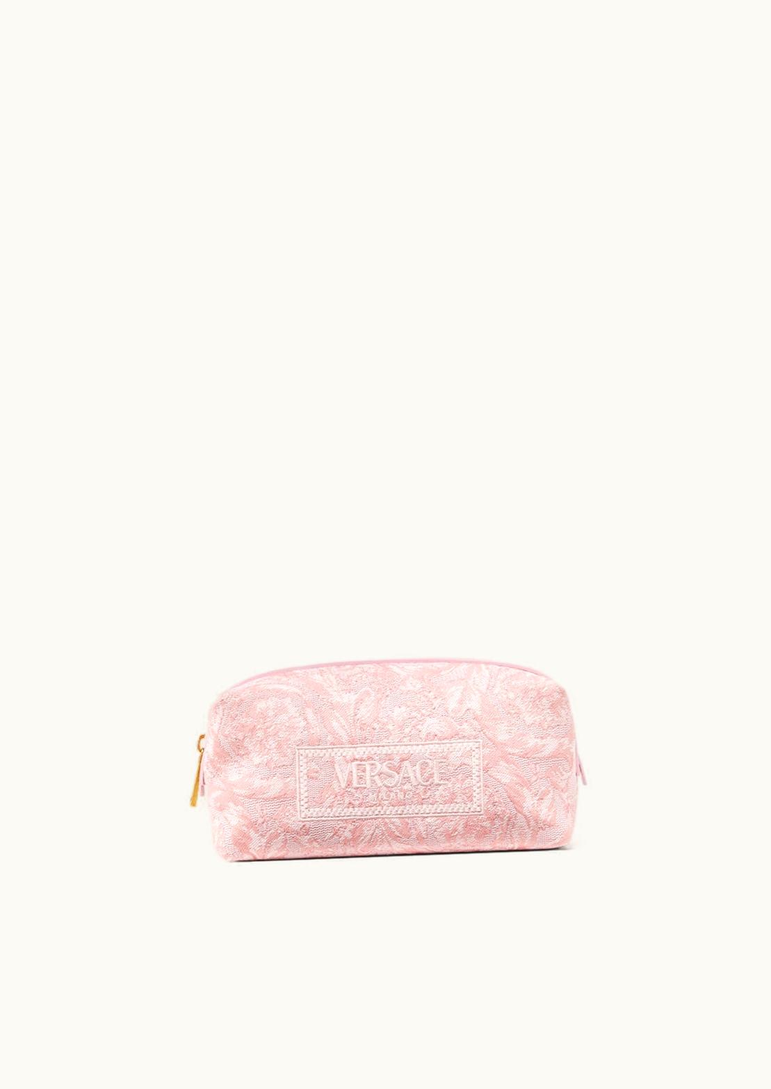 Versace Versace Barocco Jacquard Vanity Pouch Pink, Print