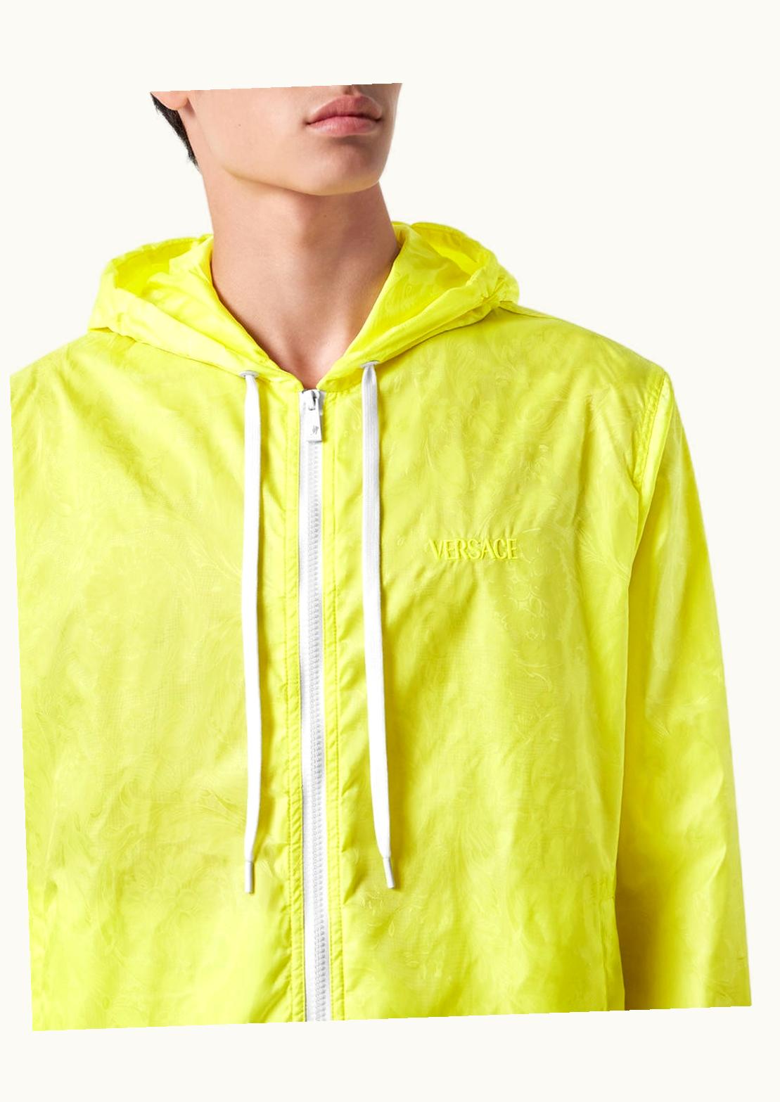 Versace Versace Barocco Jacquard Windbreaker Jacket Yellow