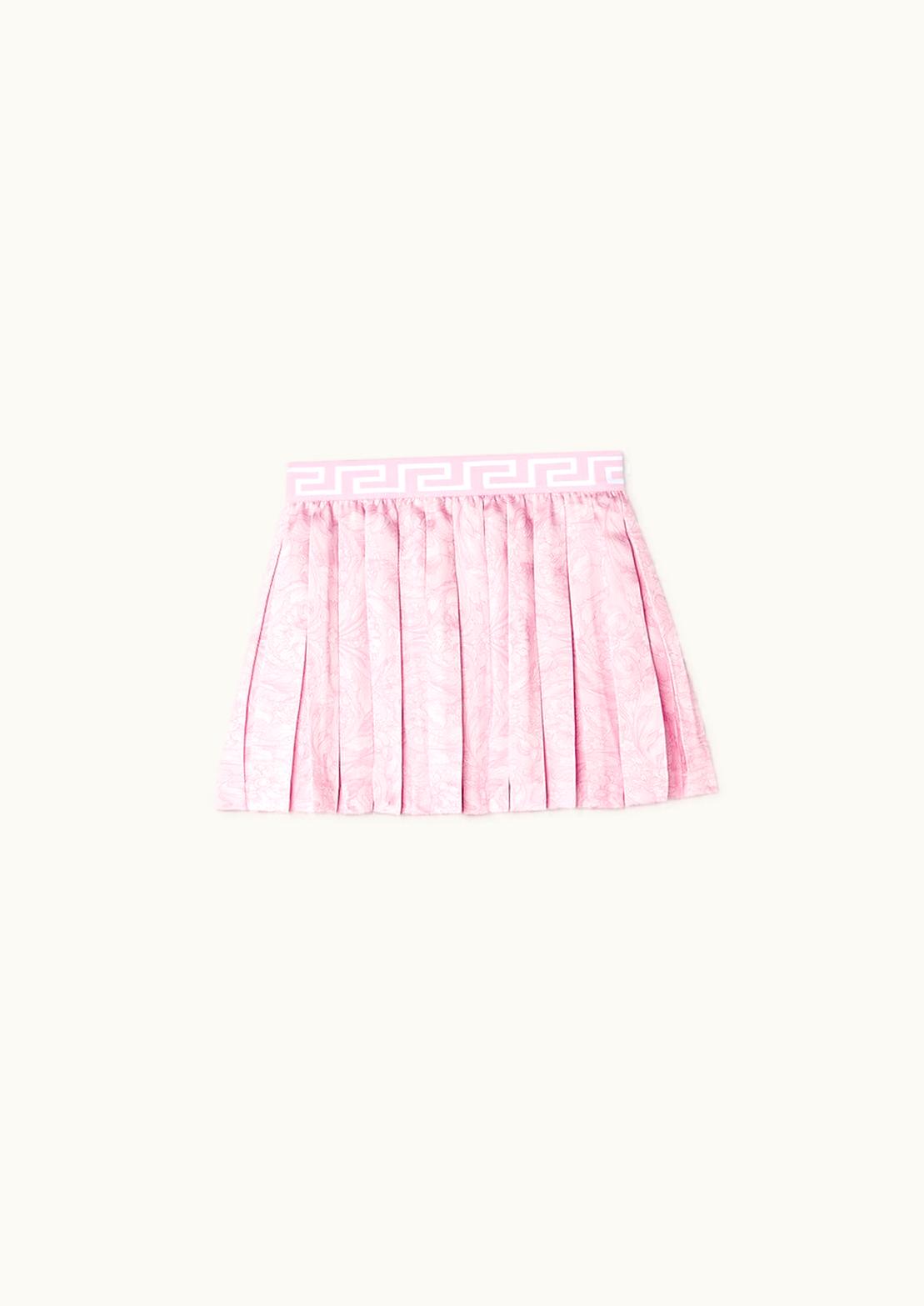 Versace Versace Barocco Kids Pleated Skirt Pink, Print