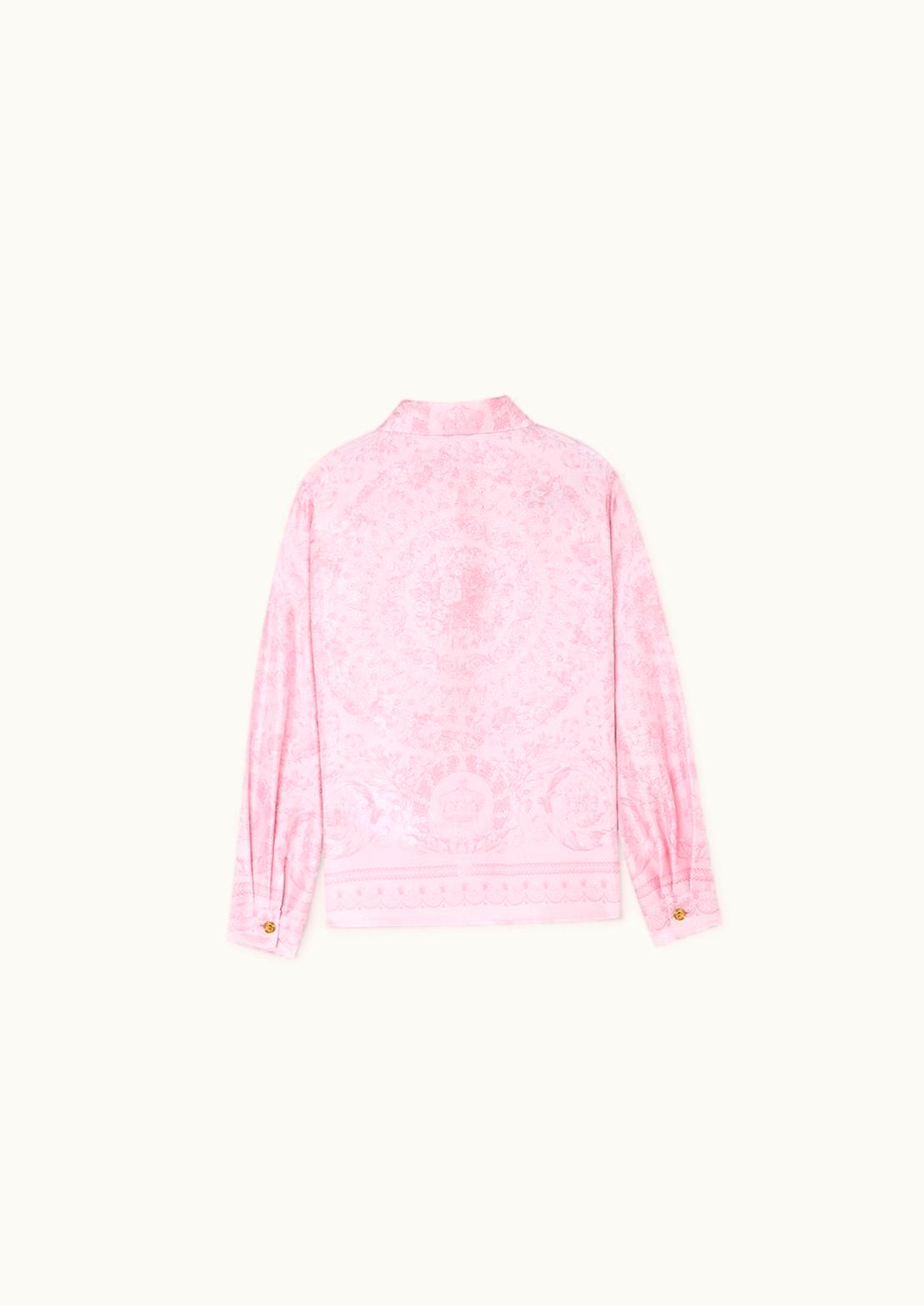 Versace Versace Barocco Kids Silk Shirt Pink, Print