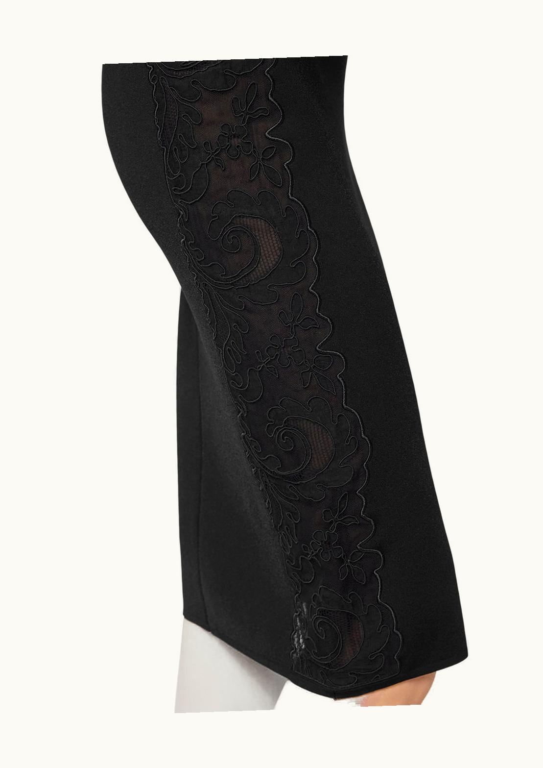 Versace Versace Barocco Lace Knit Midi Skirt Black