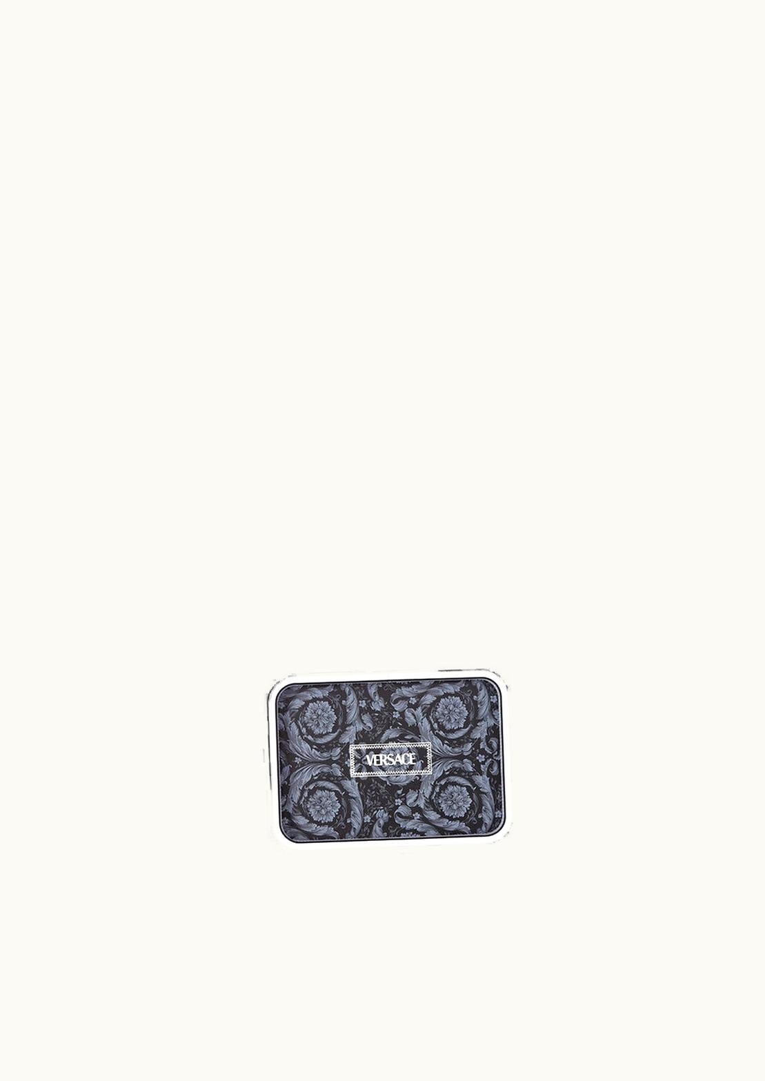 Versace Versace Barocco Leather Tray Gray, Print