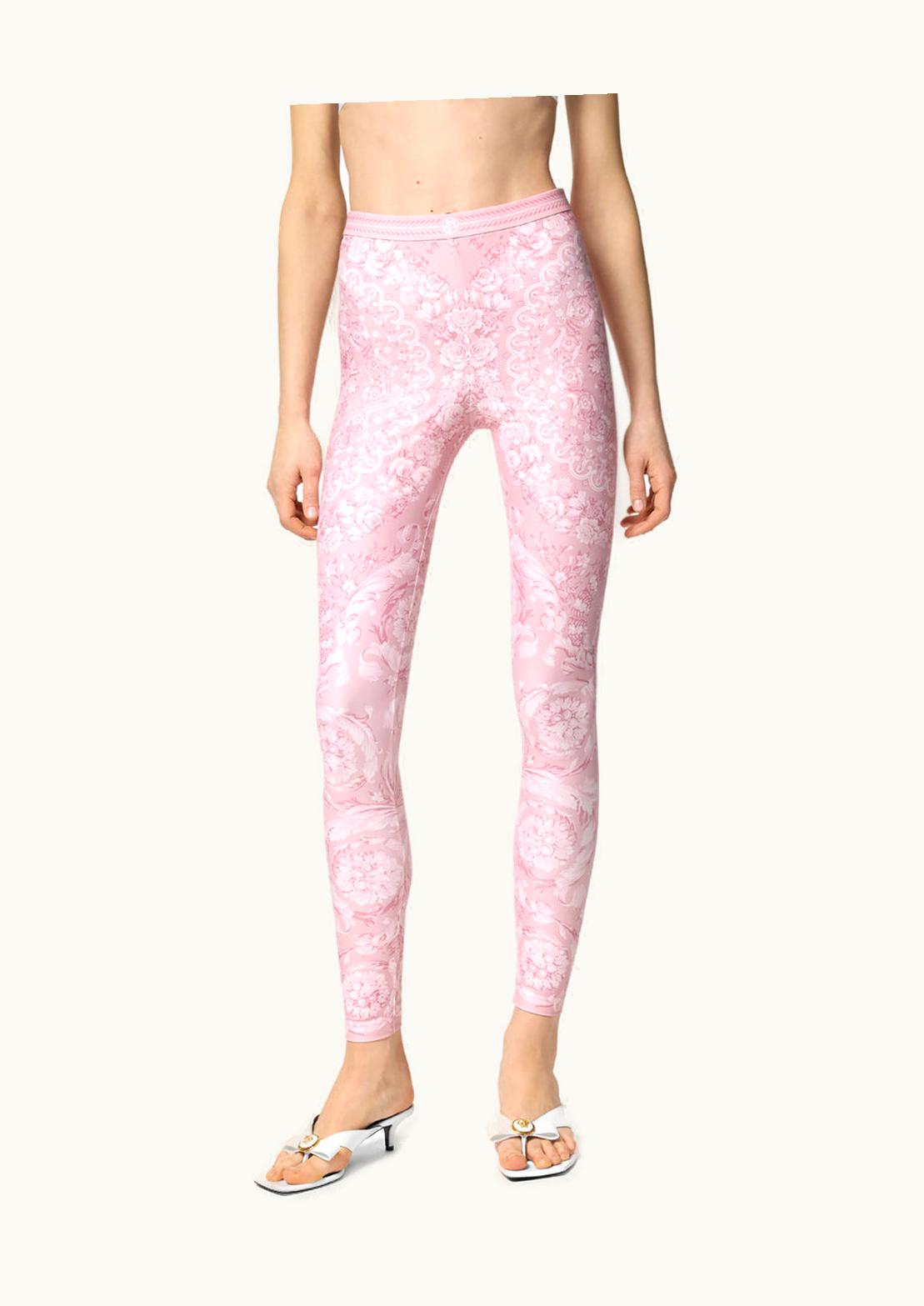 Versace Versace Barocco Leggings Pink, Print