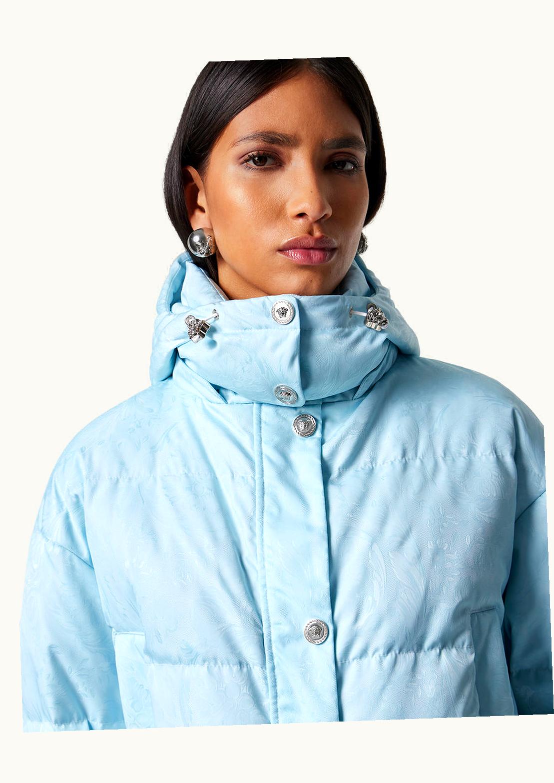 Versace Versace Barocco Puffer Jacket Blue