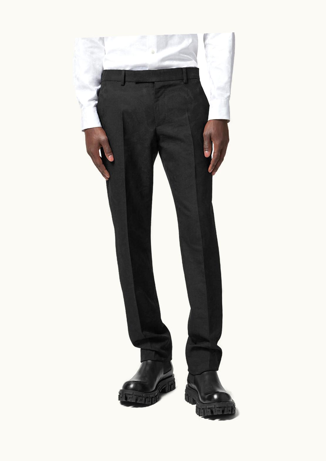 Versace Versace Barocco Silhouette Jacquard Trousers Black