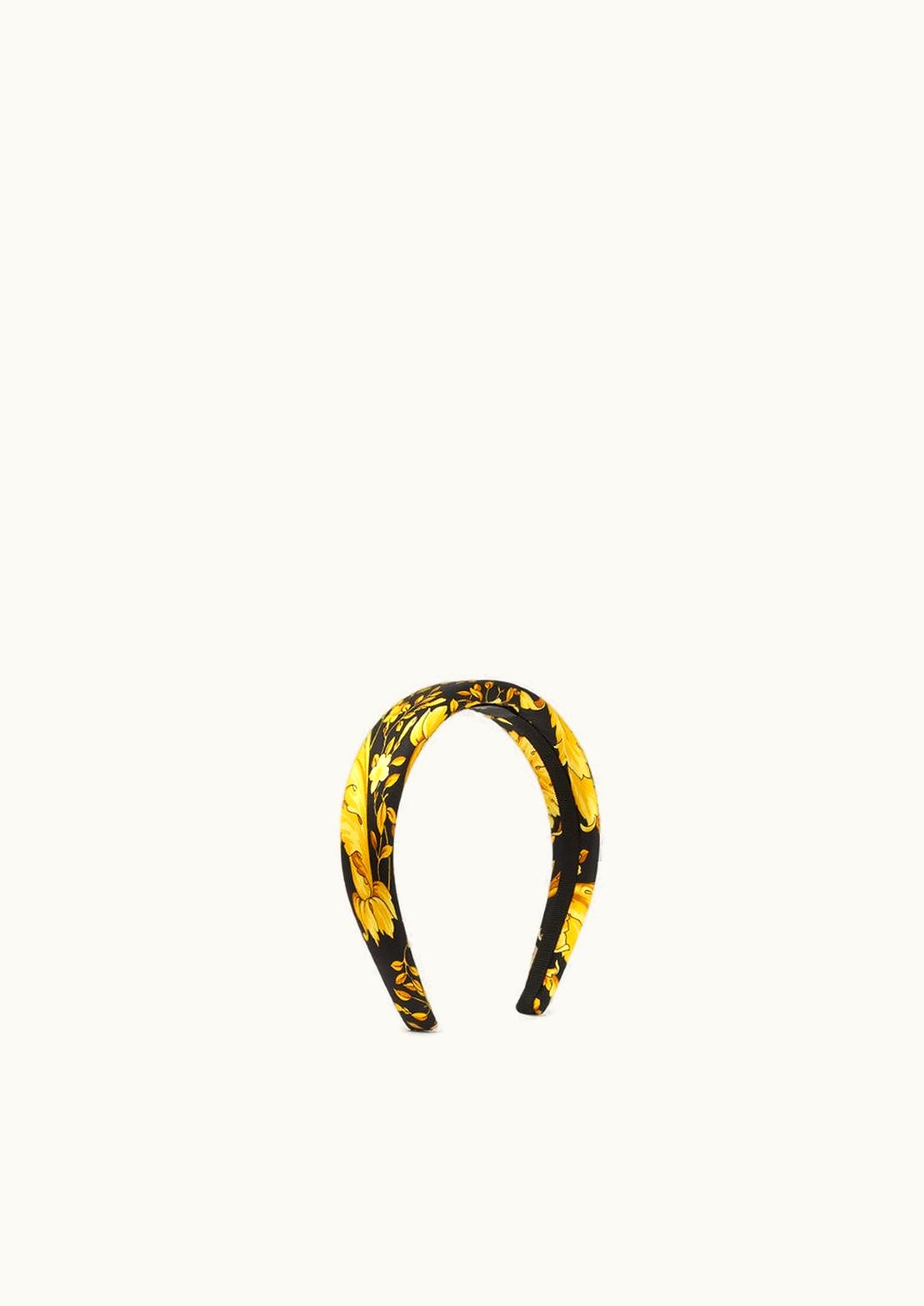 Versace Versace Barocco Silk Headband Black, Print