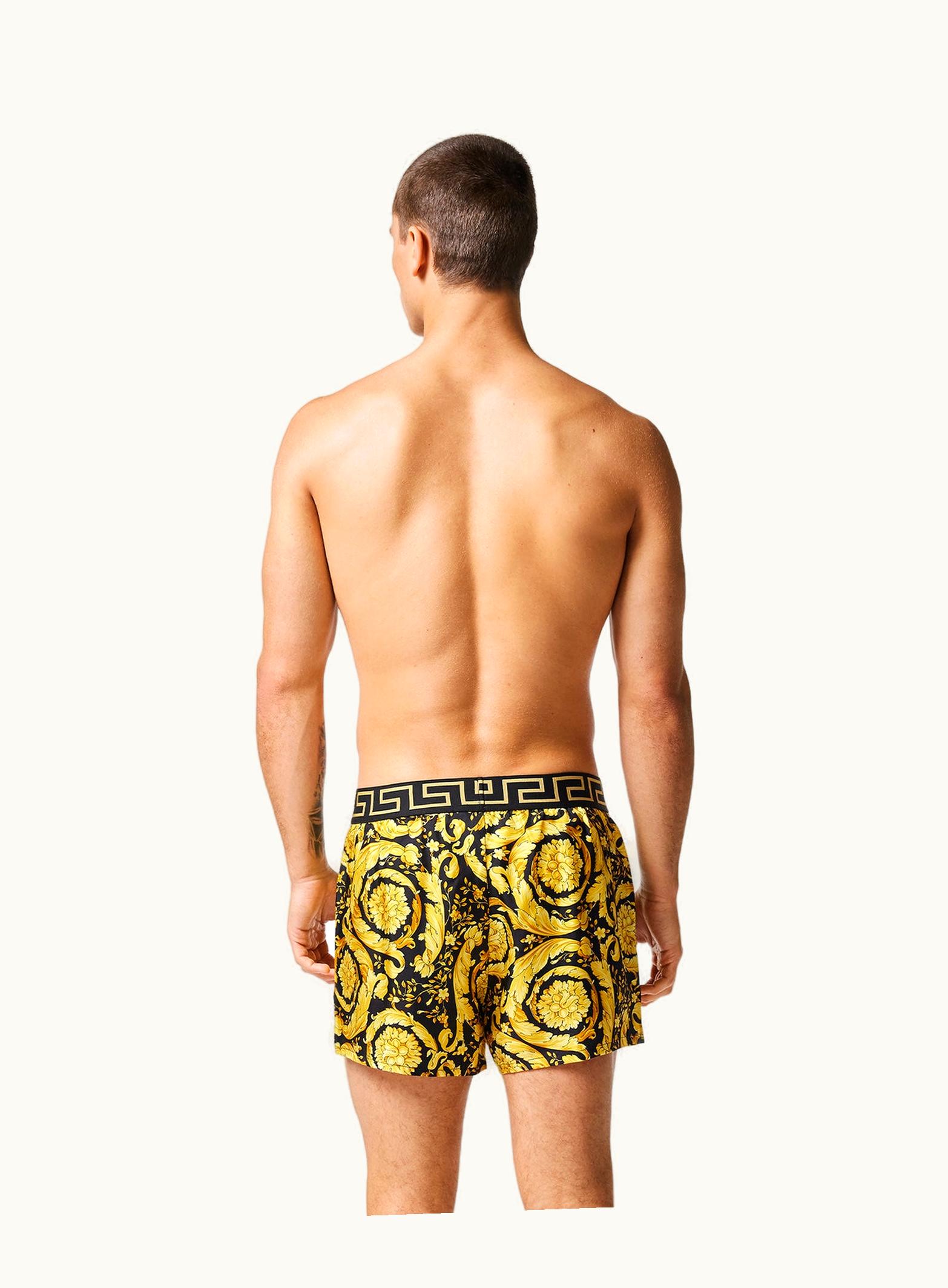 Versace Versace Barocco Silk Pyjama Shorts Black, Print - Medusa Edition