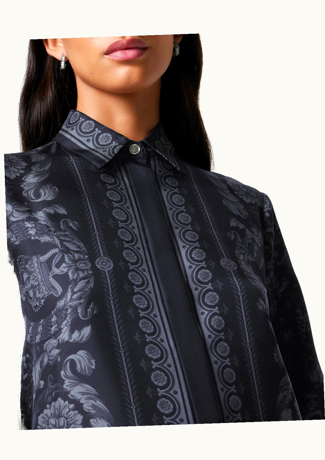 Versace Versace Barocco Silk Shirt Black, Print 1001360-1A03044_AA2_36_5BC10__