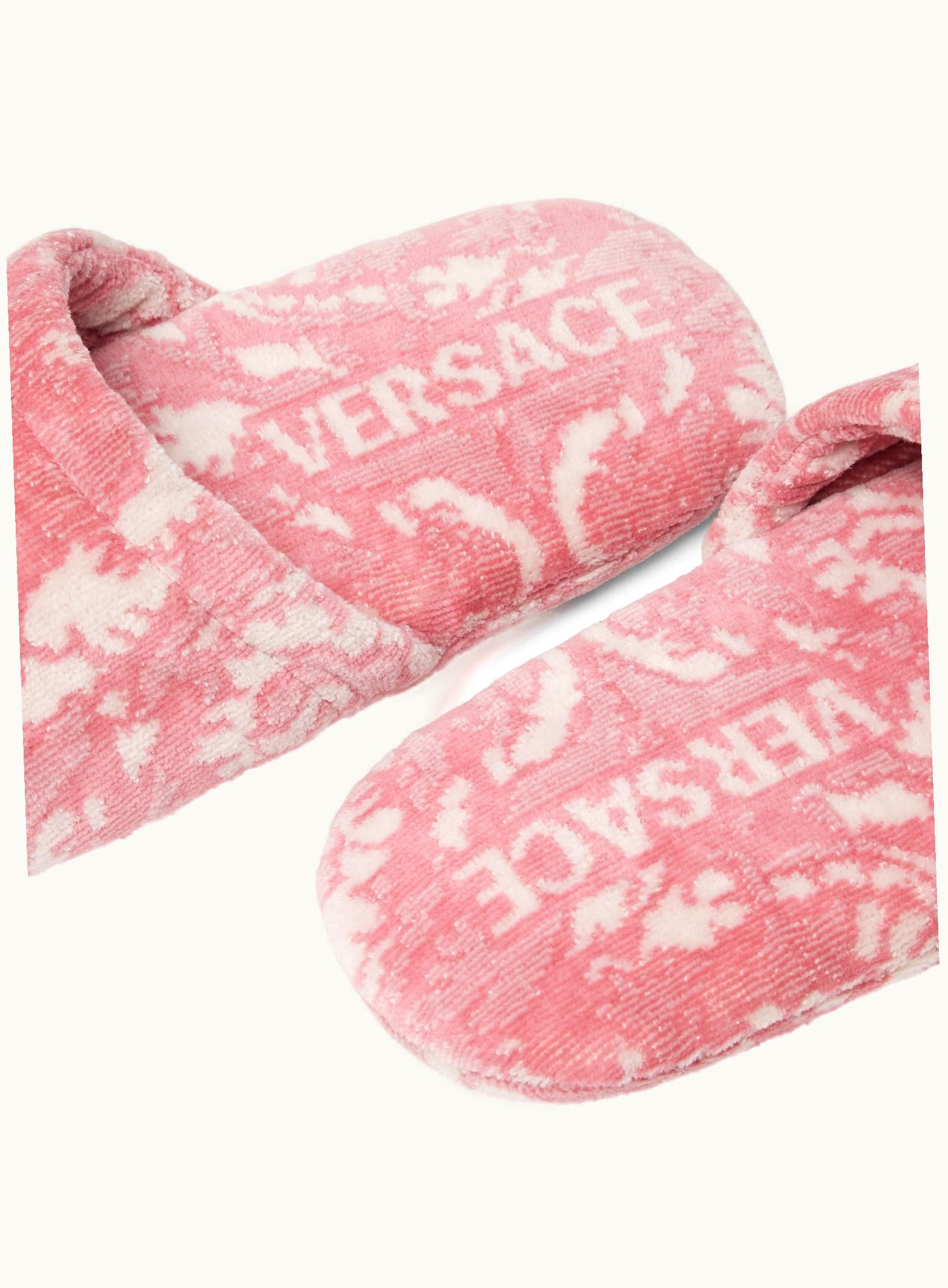 Versace Versace Barocco Slippers Pink, Print
