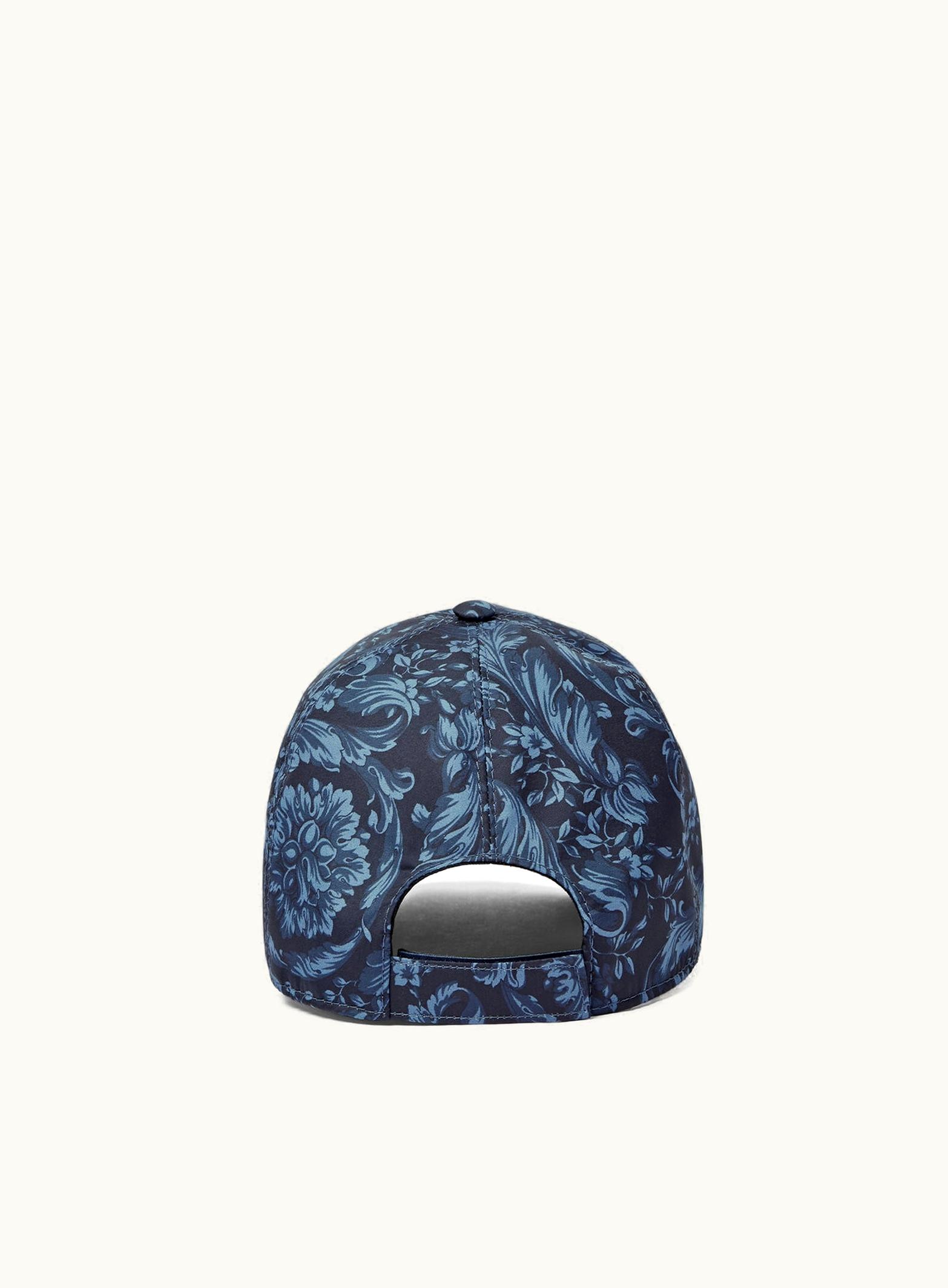 Versace Versace Barocco Stencil Kids Baseball Cap Blue, Print