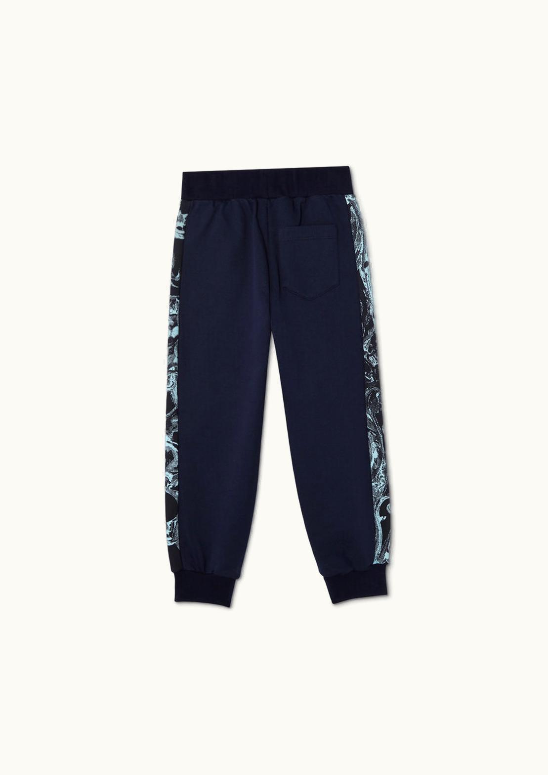 Versace Versace Barocco Stencil Kids Sweatpants Blue, Print
