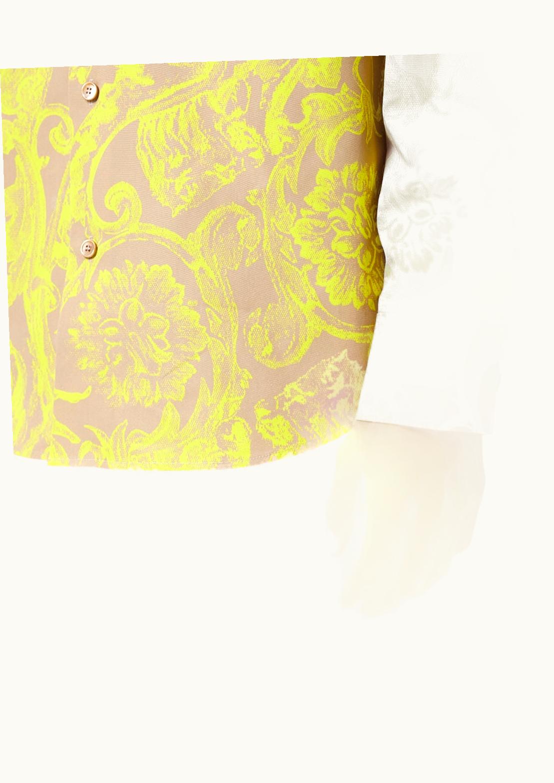Versace Versace Barocco Stencil Shirt Yellow, Print