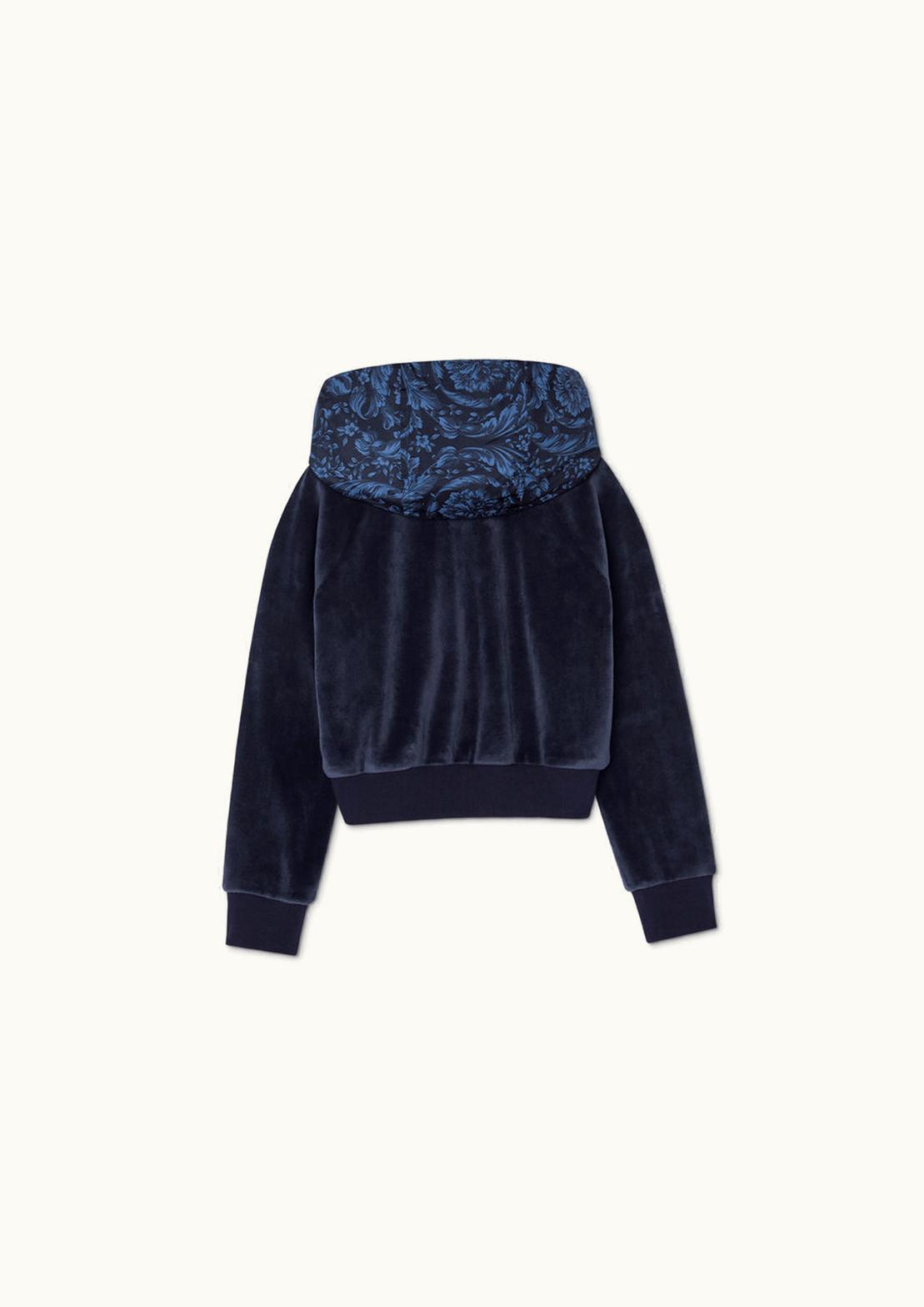 Versace Versace Barocco Velvet Kids Zip Hoodie