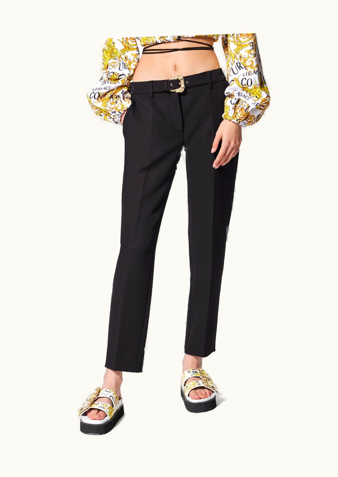 Versace Versace Baroque Buckle Trousers Black