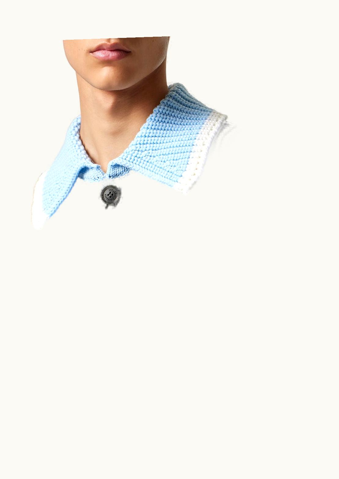 Versace Versace Blouson Cable-Knit Cardigan Blue