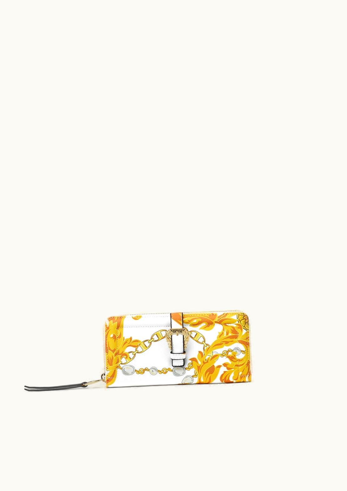 Versace Versace Chain Couture Long Wallet White, Print