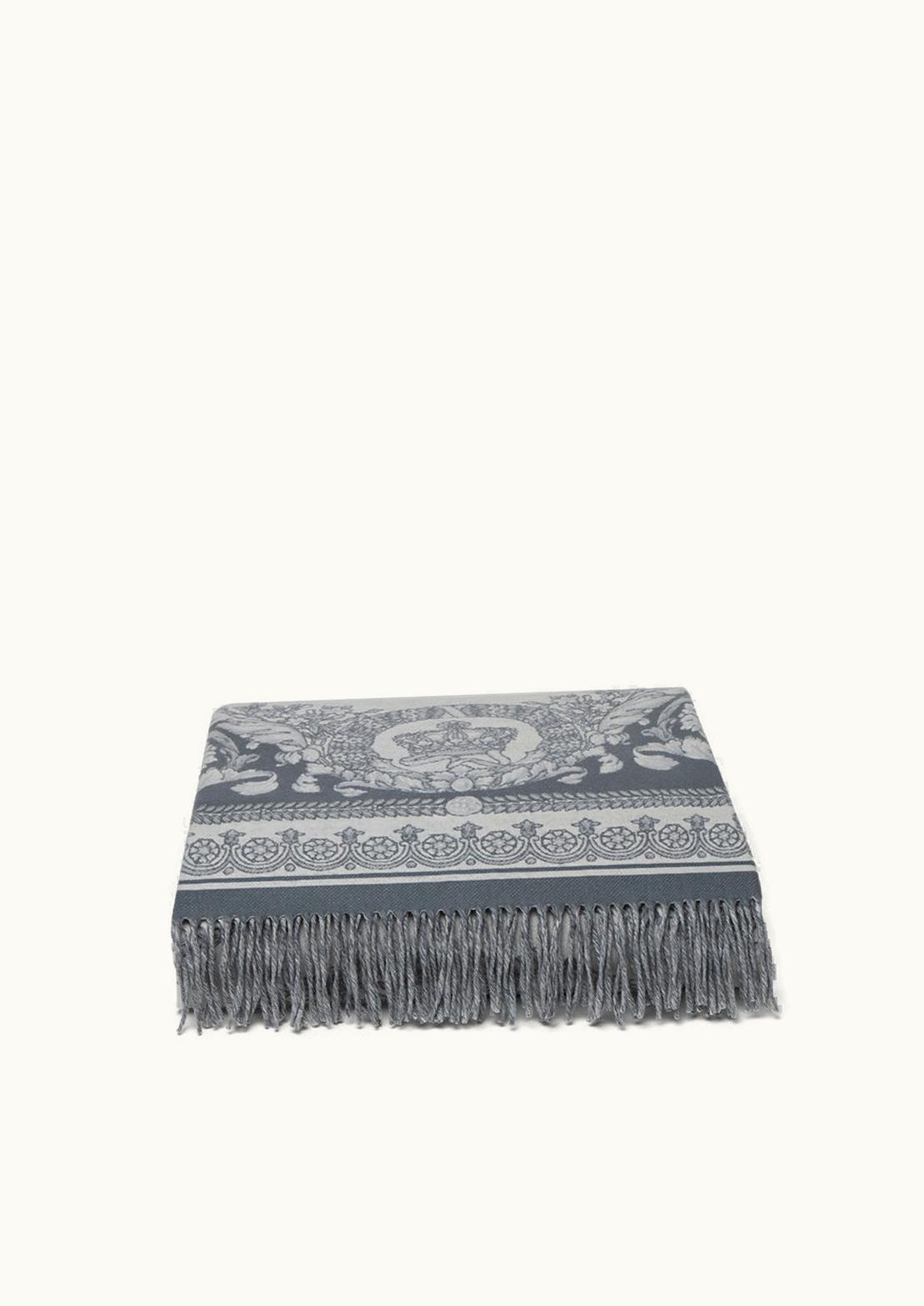 Versace Versace Crete De Fleur Fringed Blanket Print