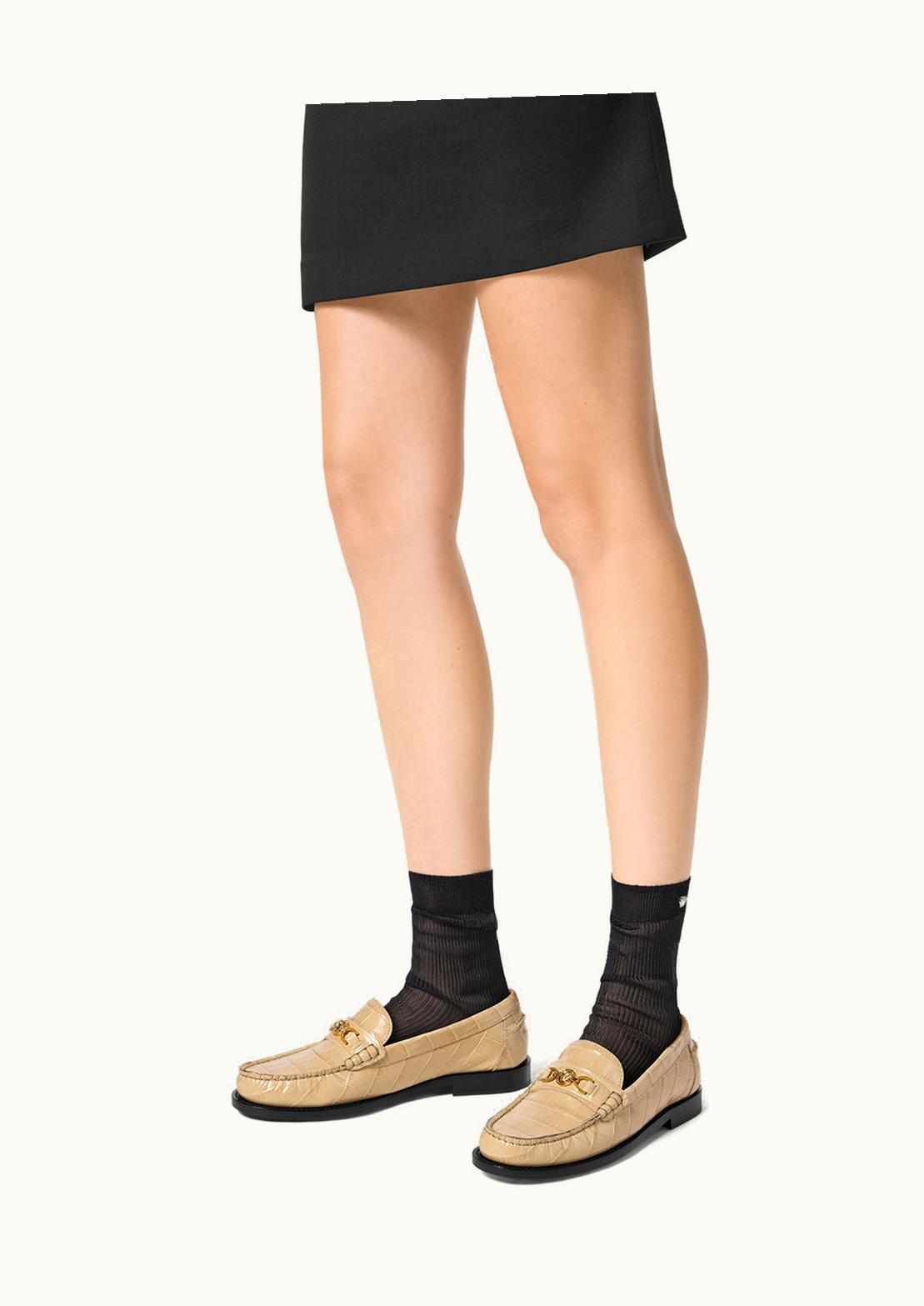 Versace Versace Croc-Effect Medusa '95 Loafers Beige