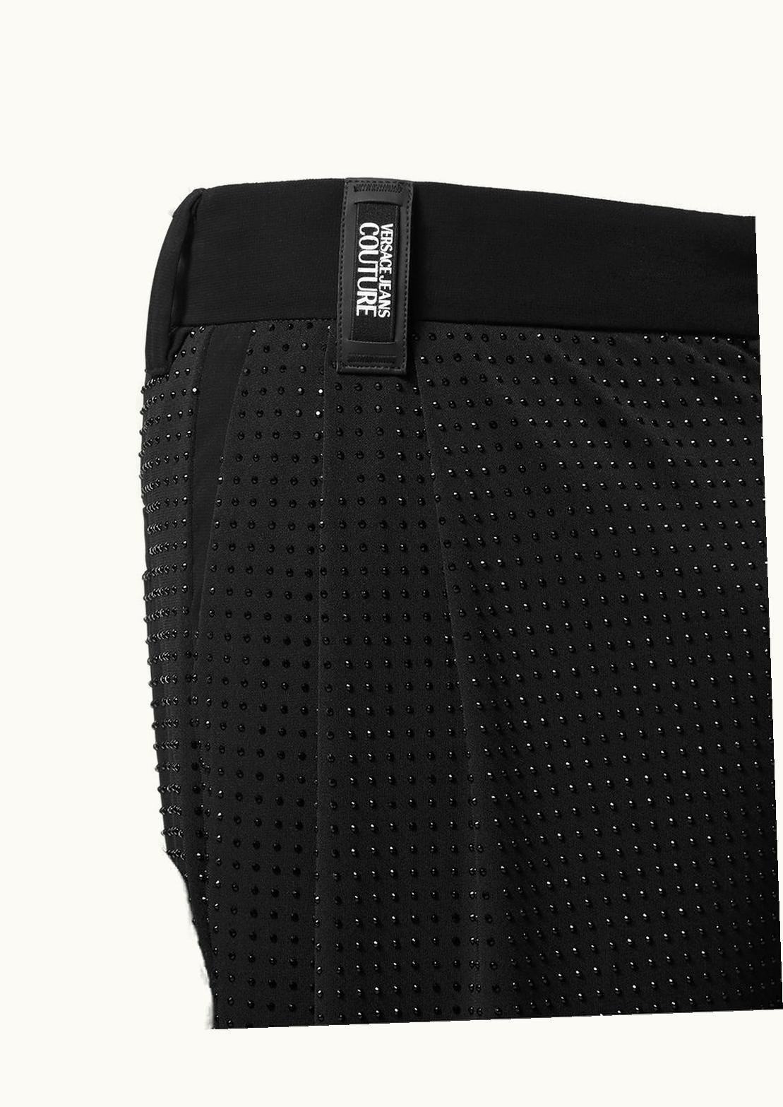 Versace Versace Crystal Embellished Formal Trousers Black