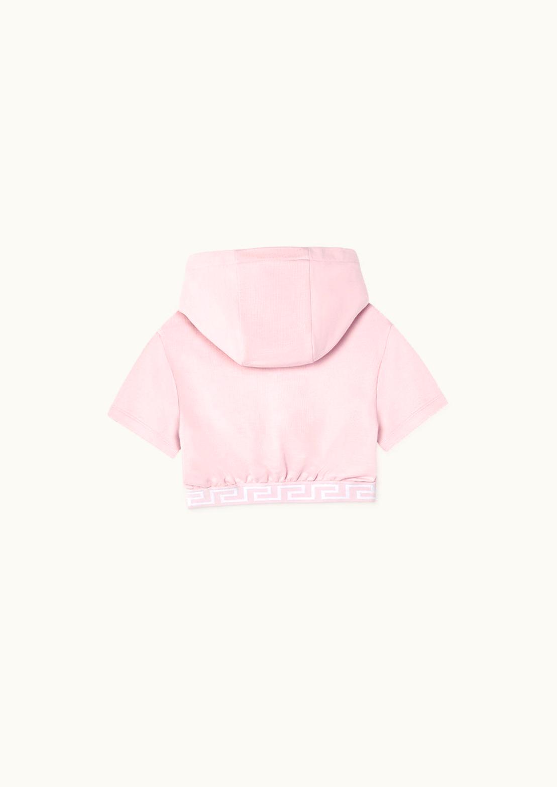 Versace Versace Crystal Greca Border Kids Hoodie Pink