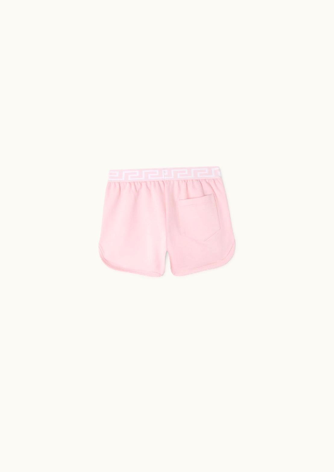 Versace Versace Crystal Greca Border Kids Sweat Shorts Pink