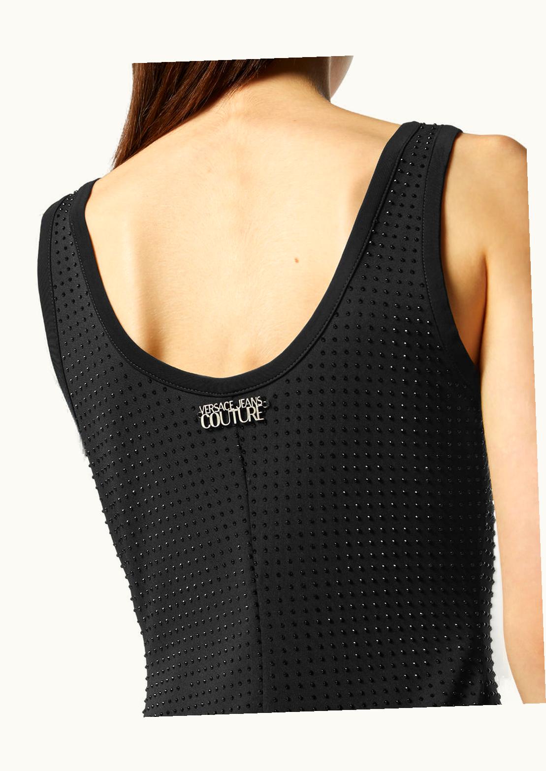 Versace Versace Crystal Midi Dress Black, Print