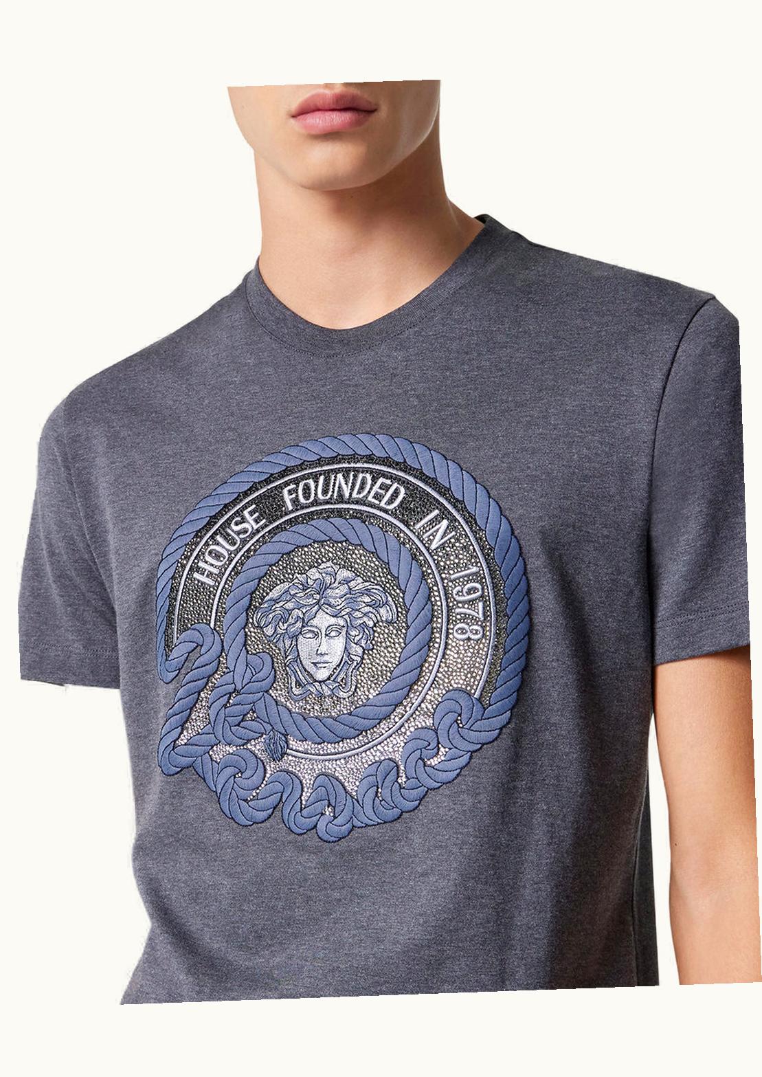 Versace Versace Crystal Nautical Medusa T-Shirt