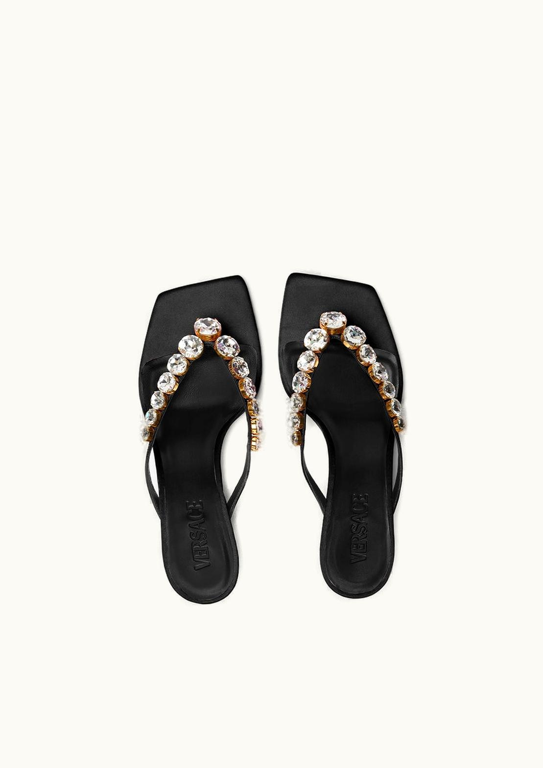 Versace Versace Crystal Sandals Black, Gold