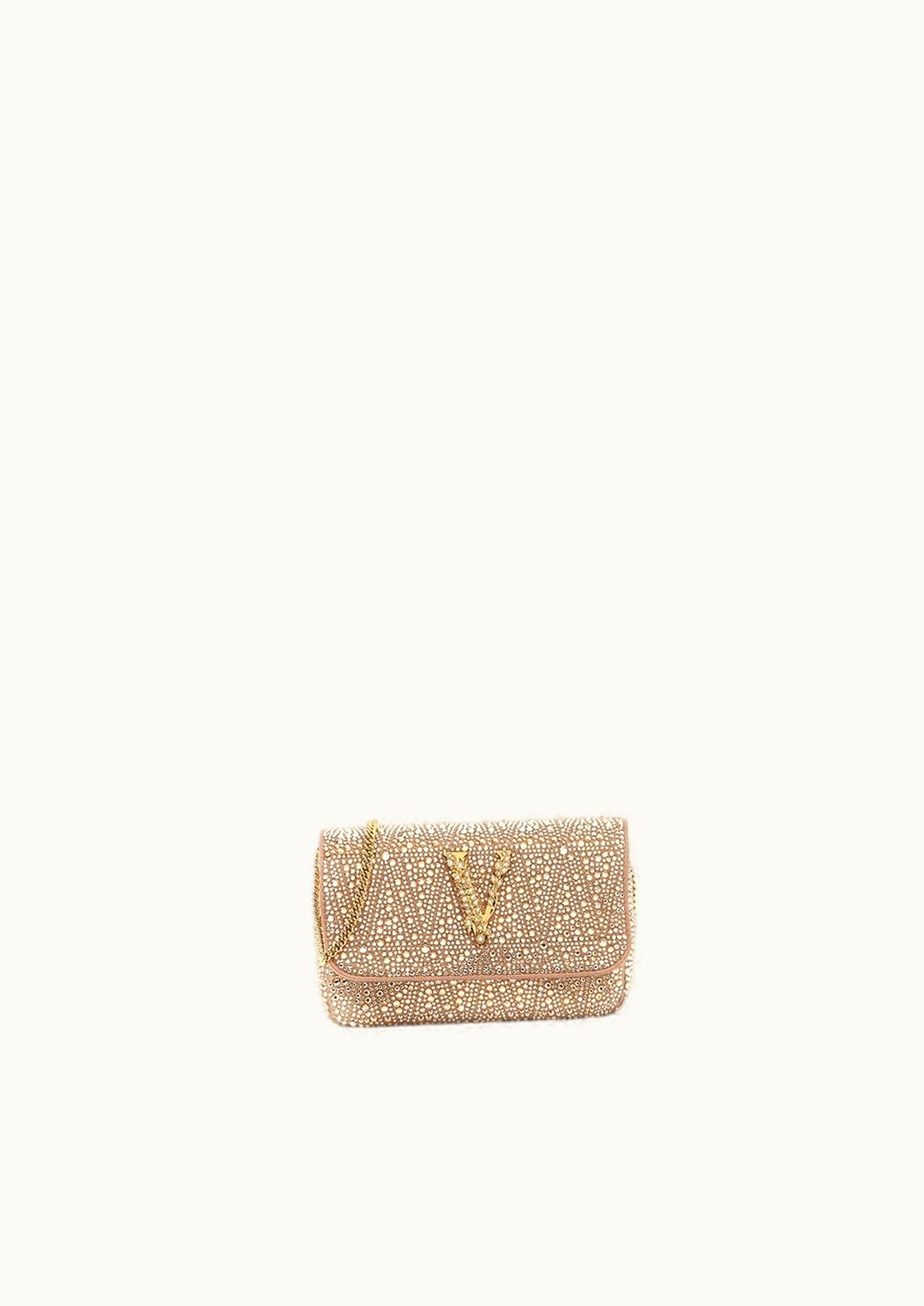 Versace Versace Crystal Virtus Mini Bag Beige